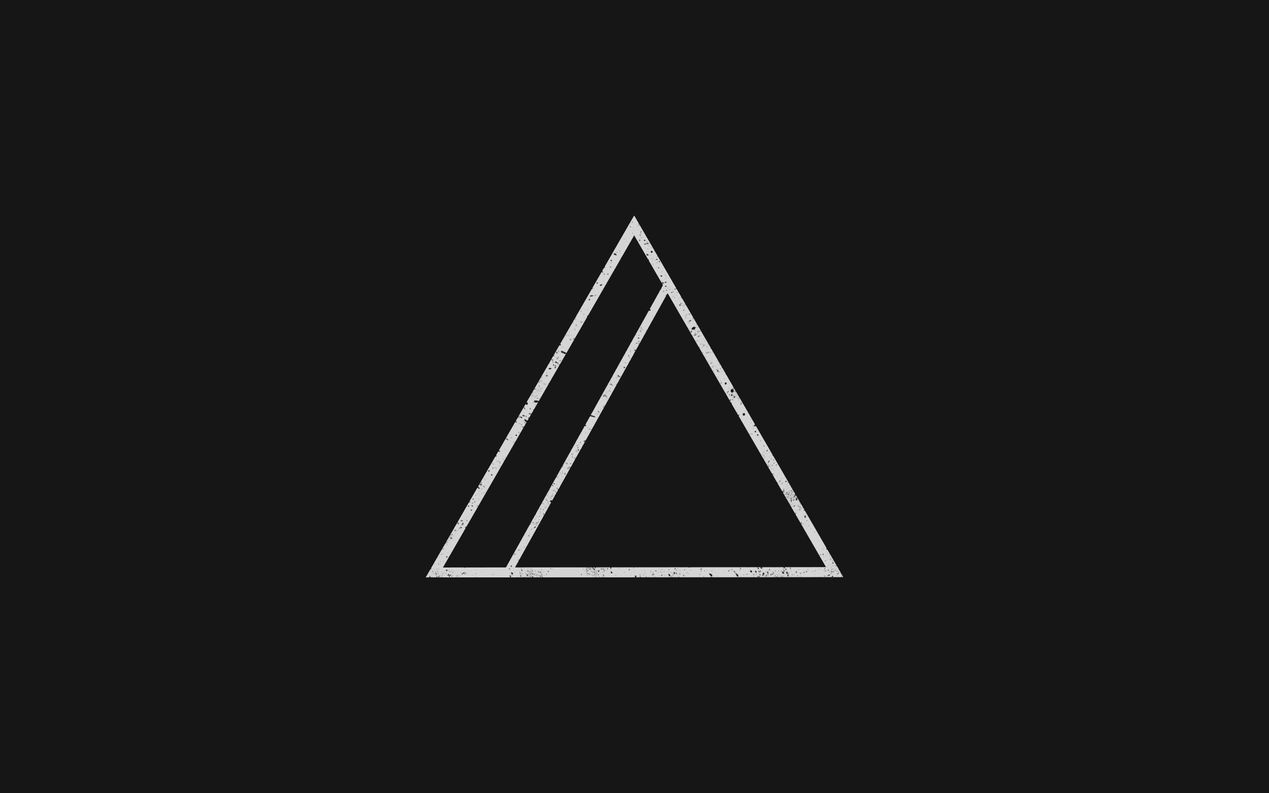 Geometric triangle on black background HD Wallpaper