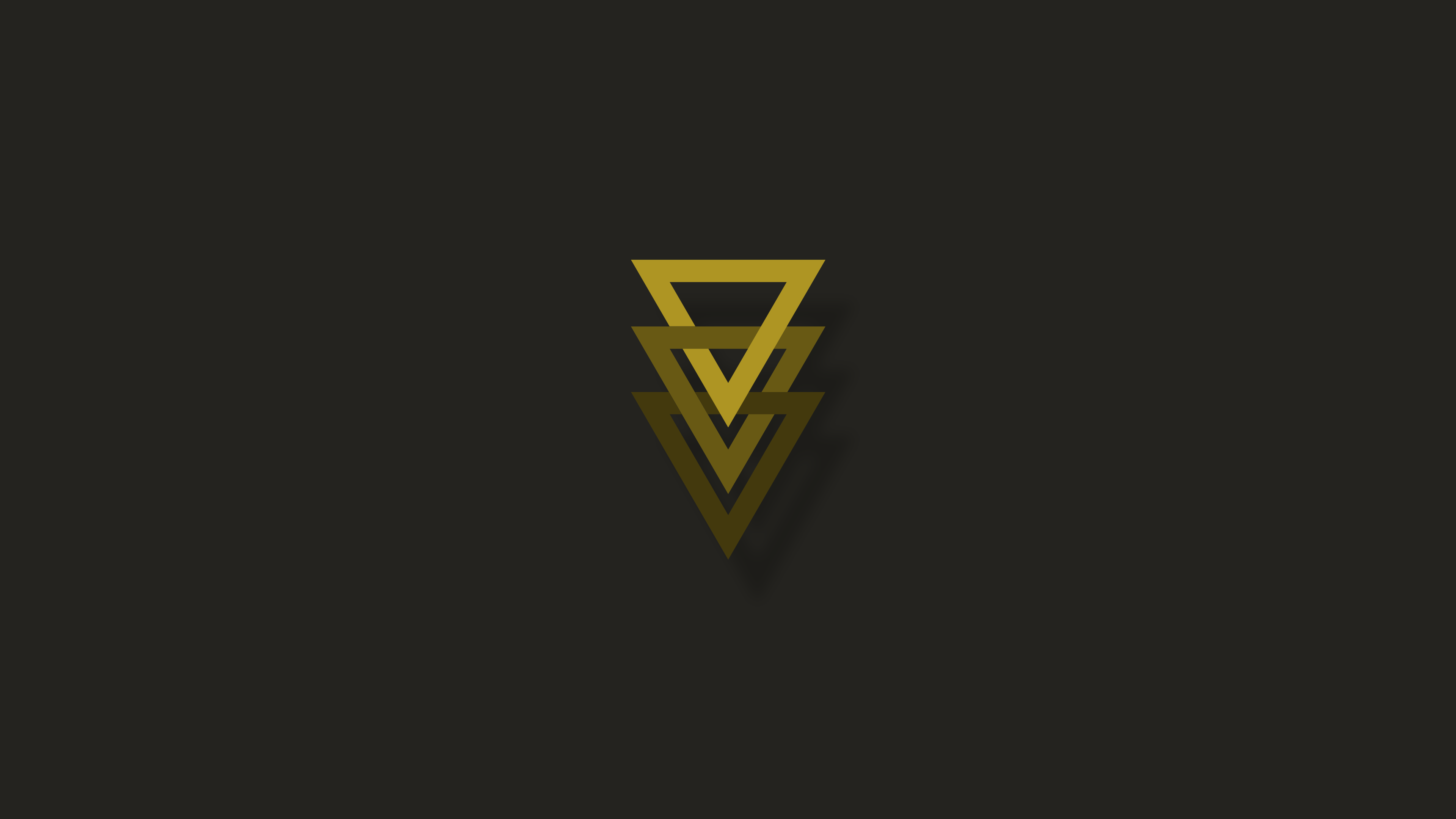 Geometric triangles on a dark background HD Wallpaper