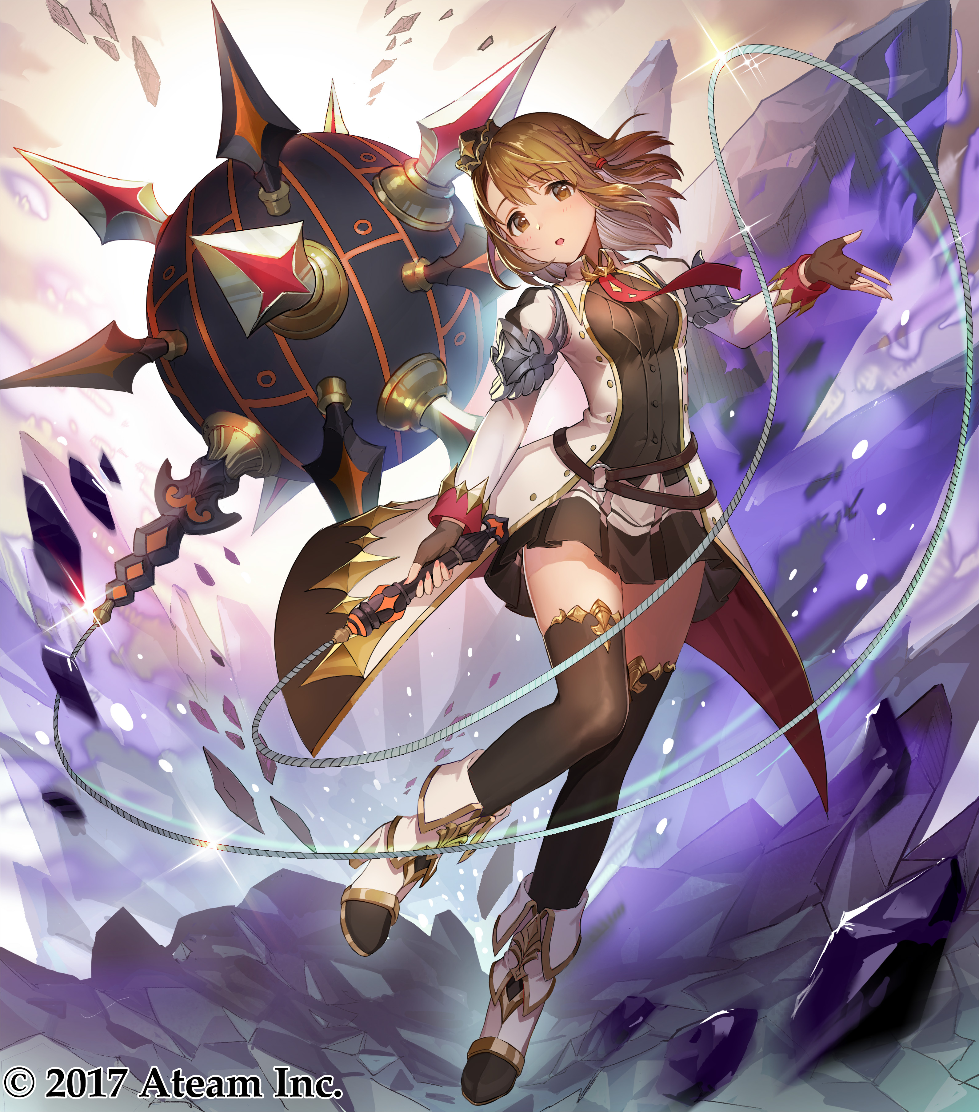Girl with flail and whip HD Wallpaper