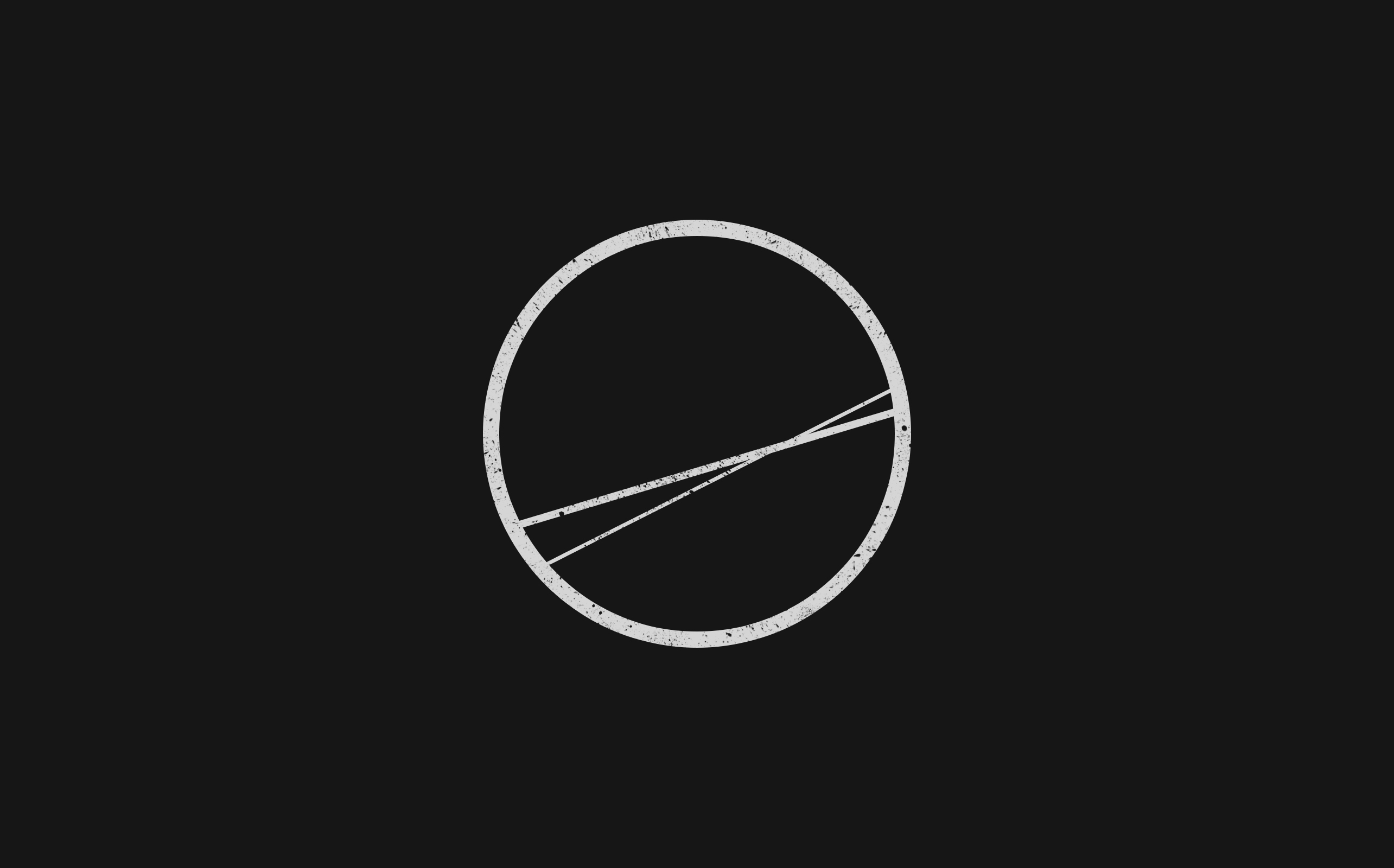 Minimalist geometric circle with diagonal lines HD Wallpaper