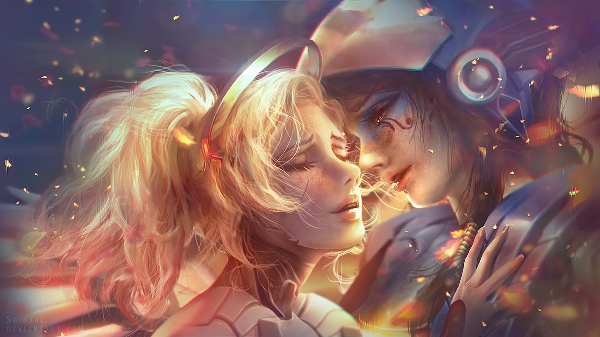 Pharah and Mercy from Overwatch HD Wallpaper