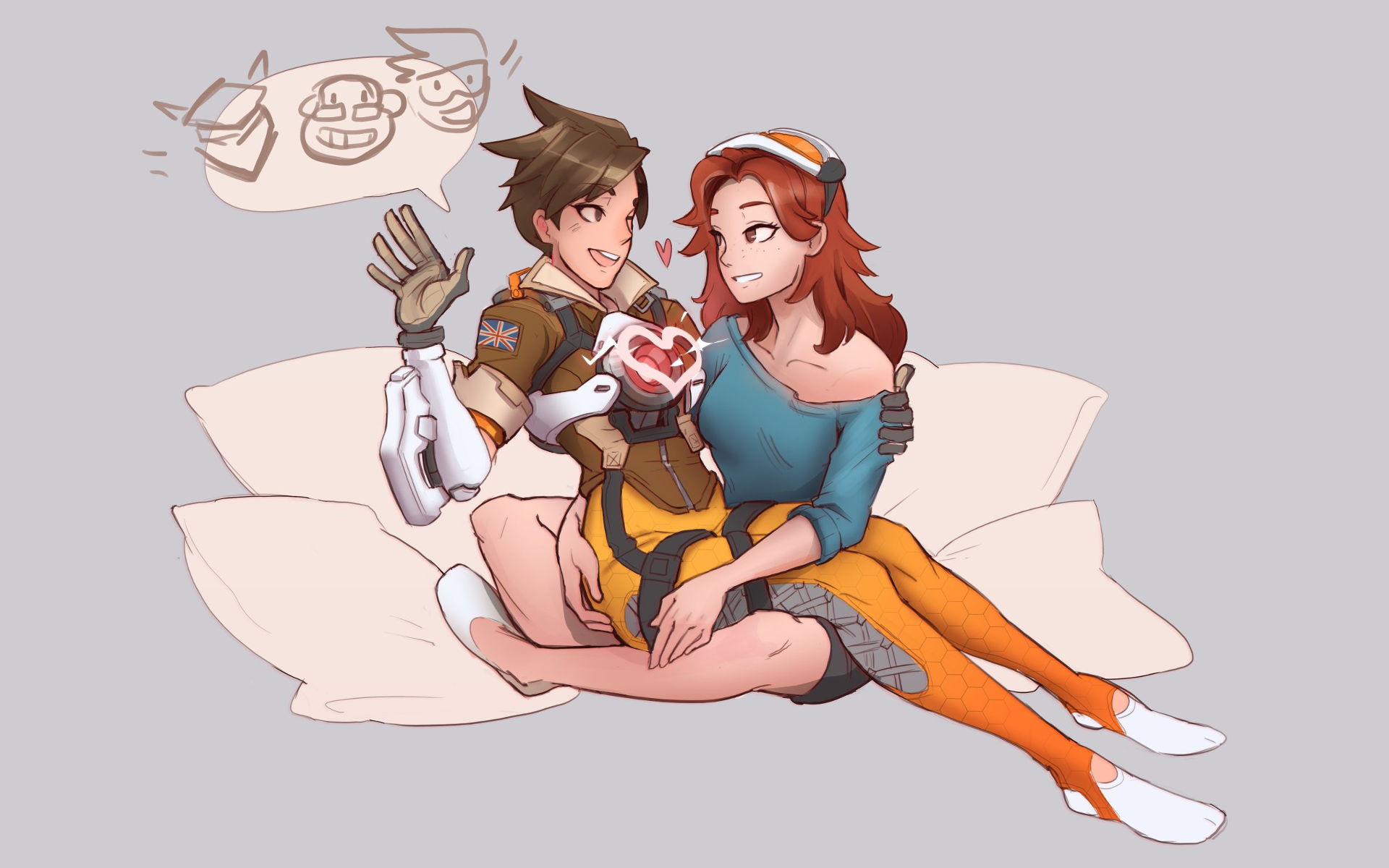 Tracer and Emily from Overwatch HD Wallpaper