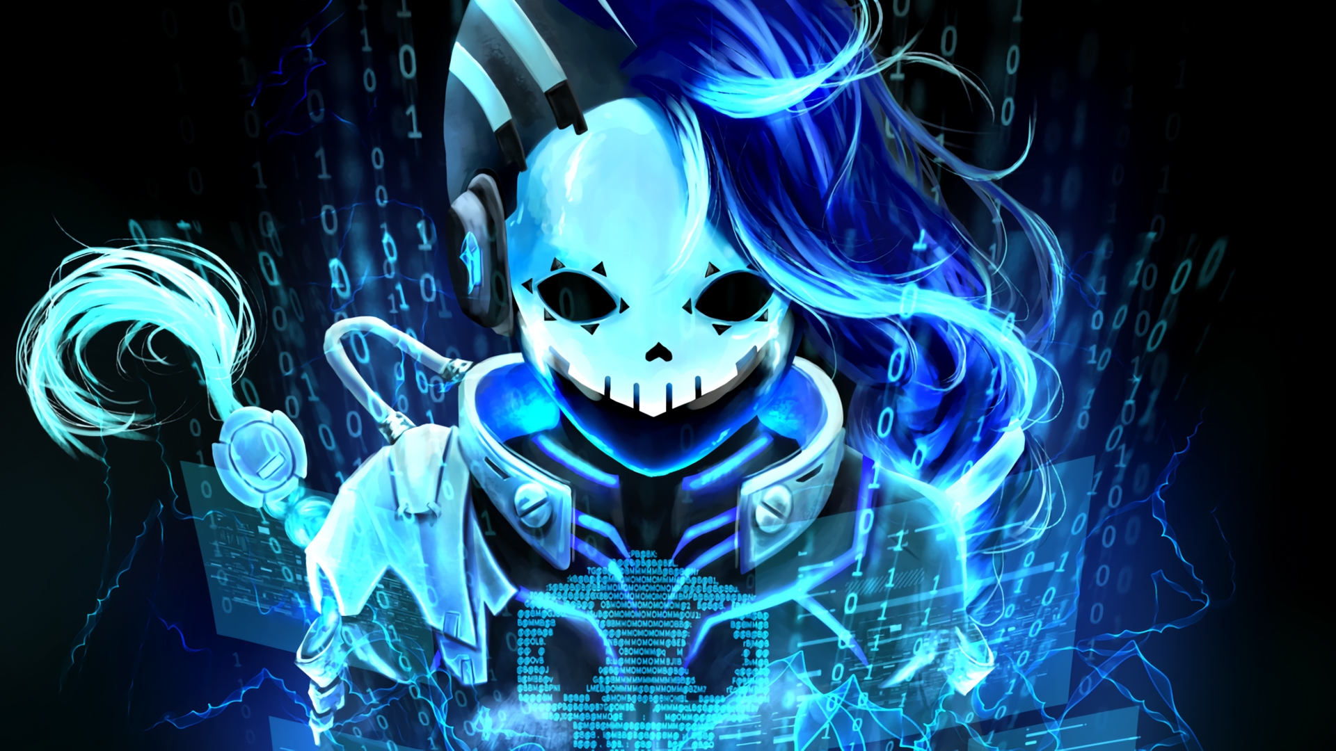 Sombra from Overwatch digital art HD Wallpaper