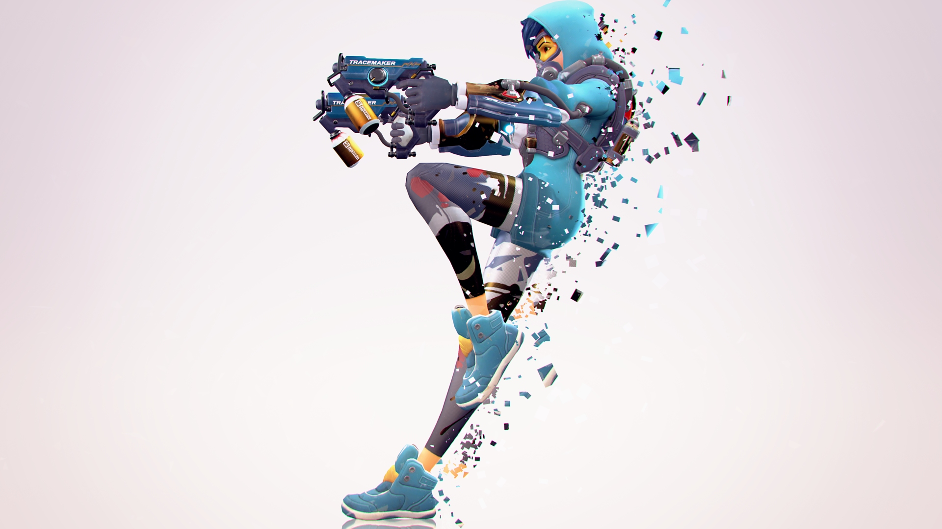 Tracer from Overwatch with dispersion effect HD Wallpaper