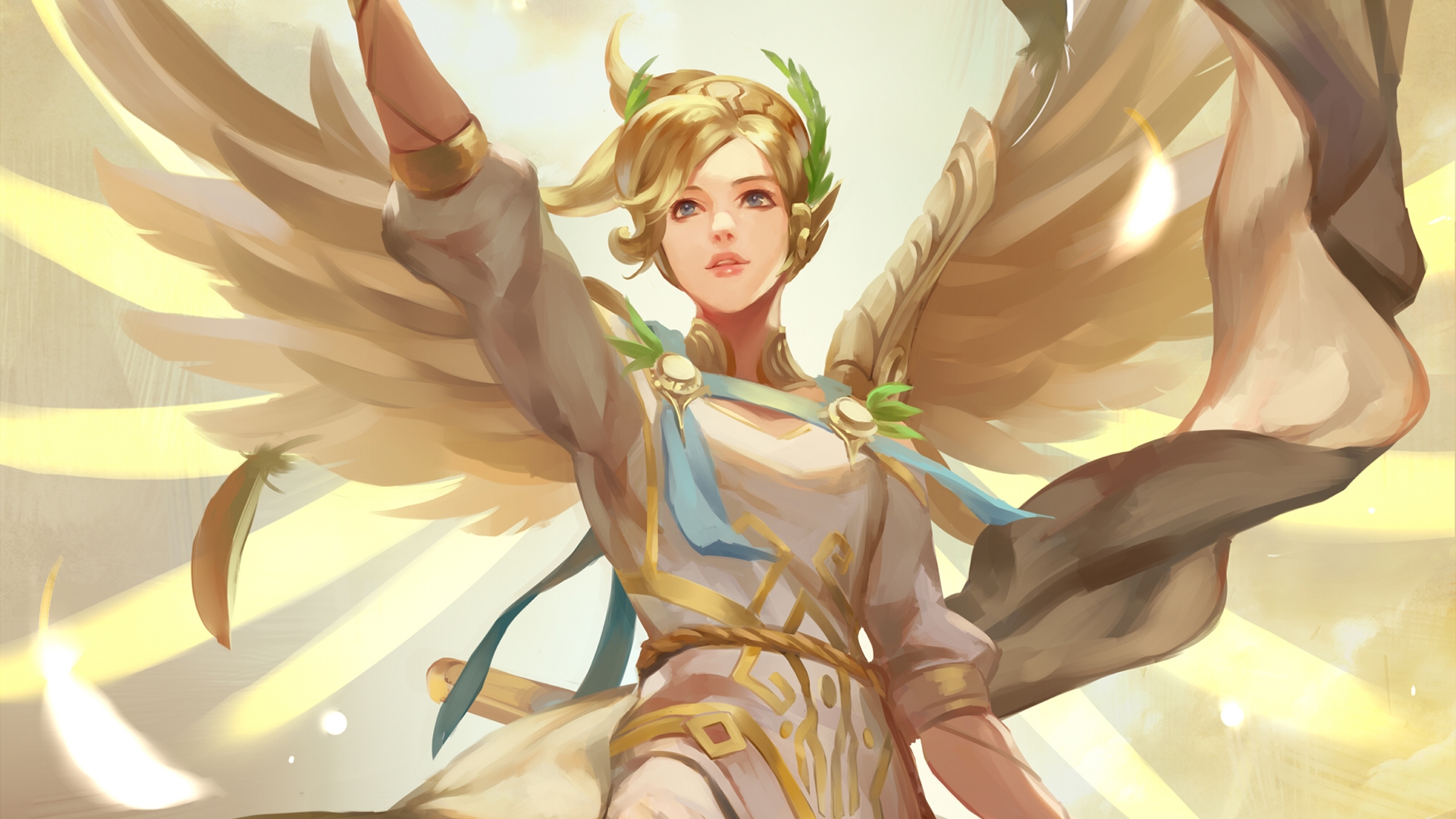 Mercy from Overwatch HD Wallpaper