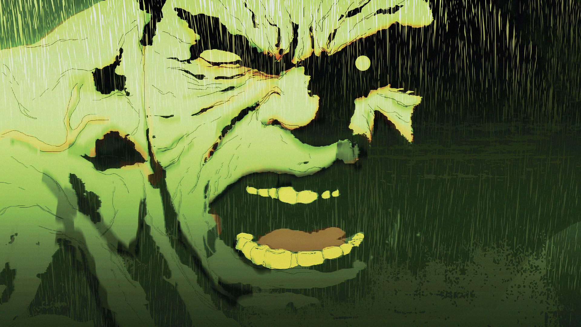 Hulk from Marvel Comics in the rain HD Wallpaper