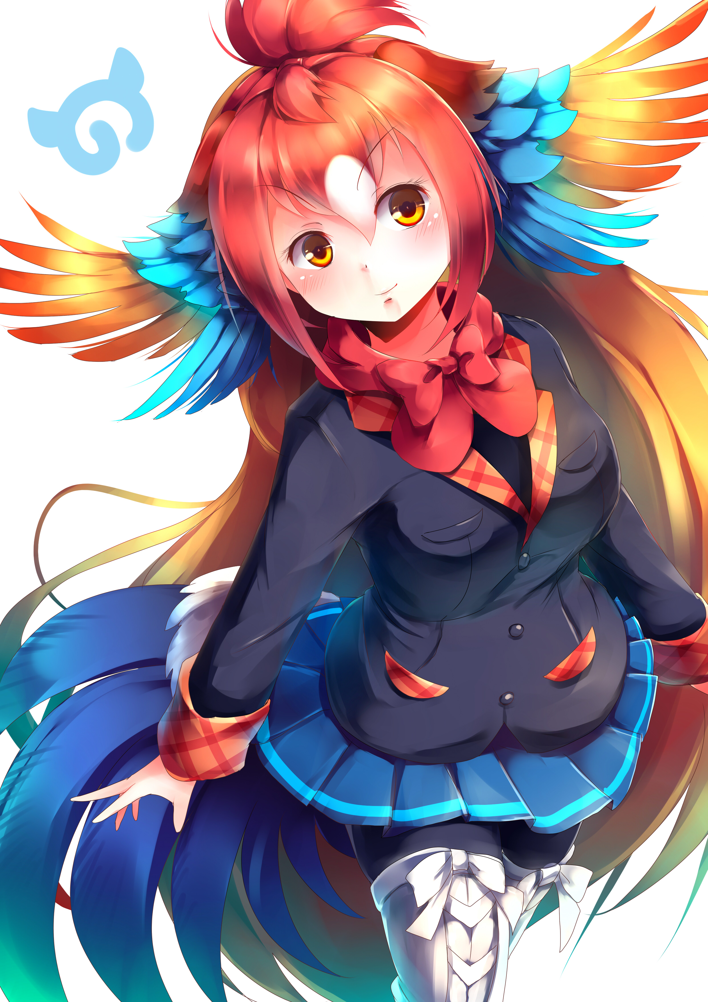 Girl with parrot wings from Kemono Friends HD Wallpaper