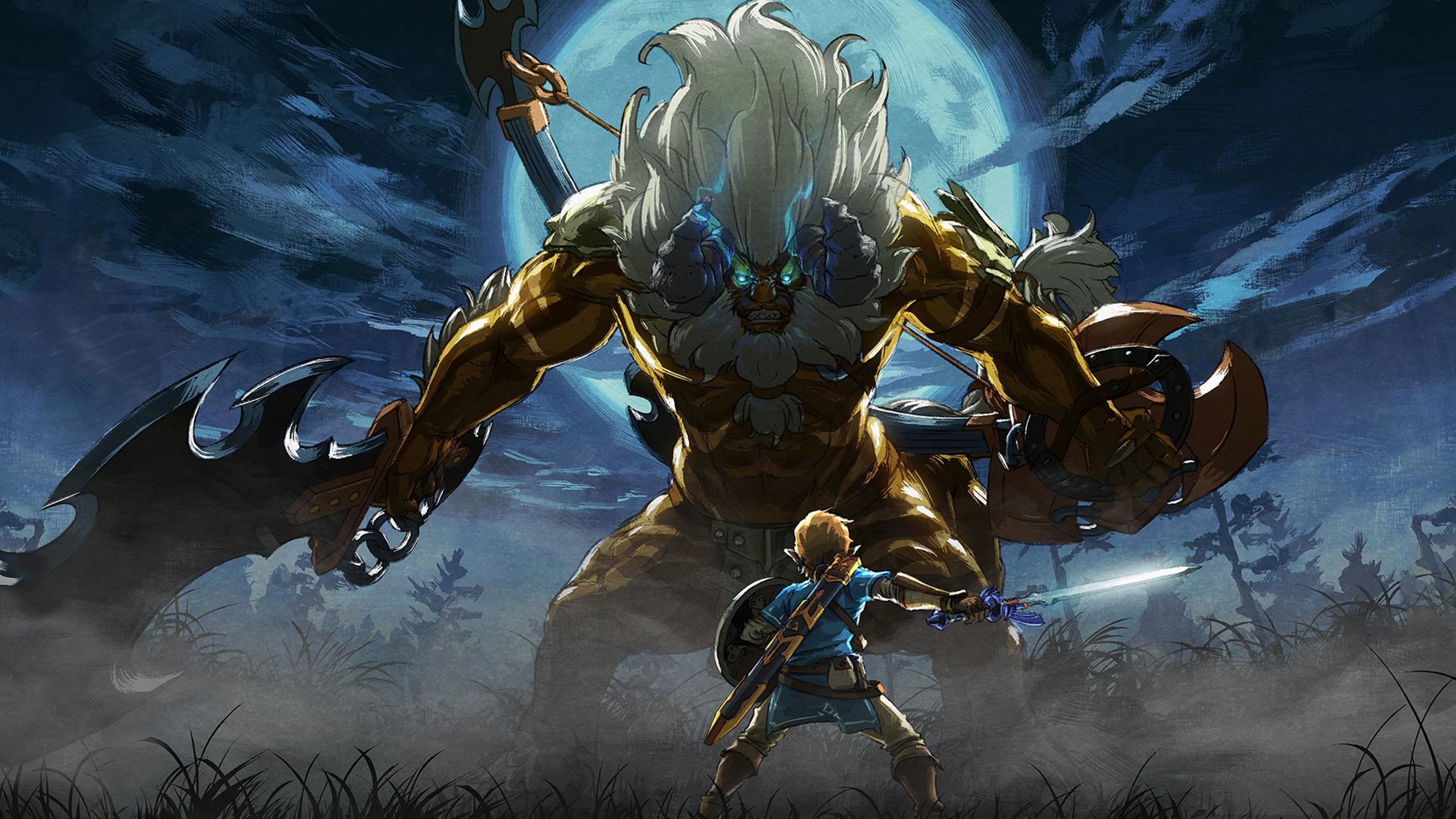Link faces a Lynel in The Legend of Zelda HD Wallpaper