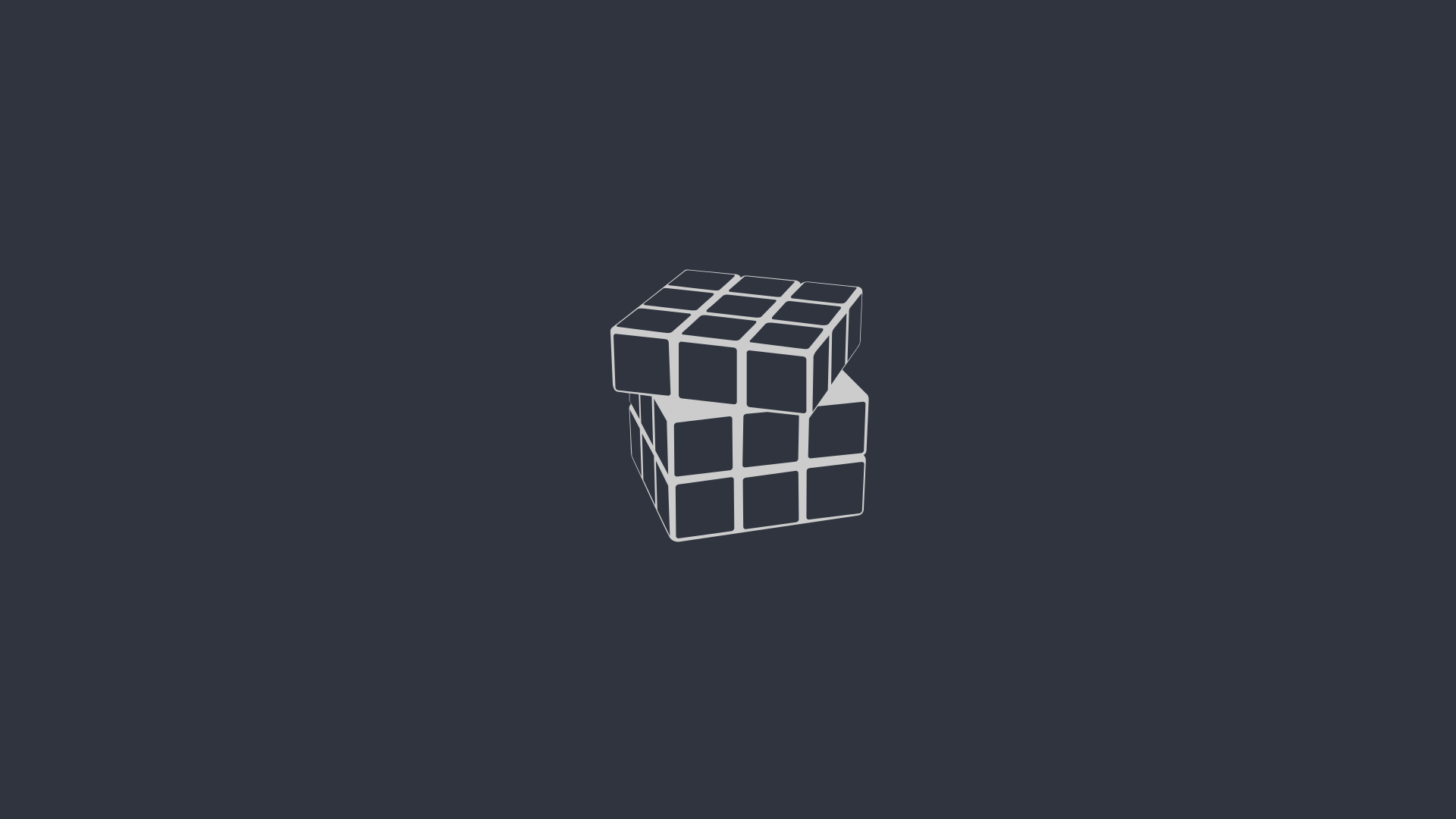 Two Rubik's Cubes stacked on a dark background HD Wallpaper