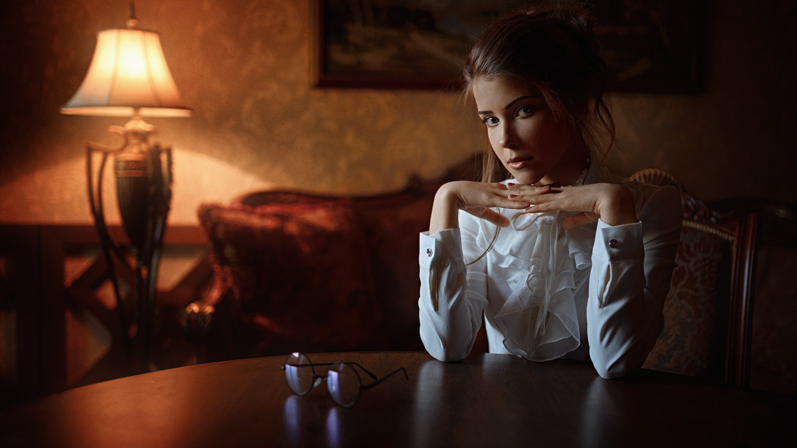 Yulia Raychenko portrait by Georgy Chernyadyev HD Wallpaper