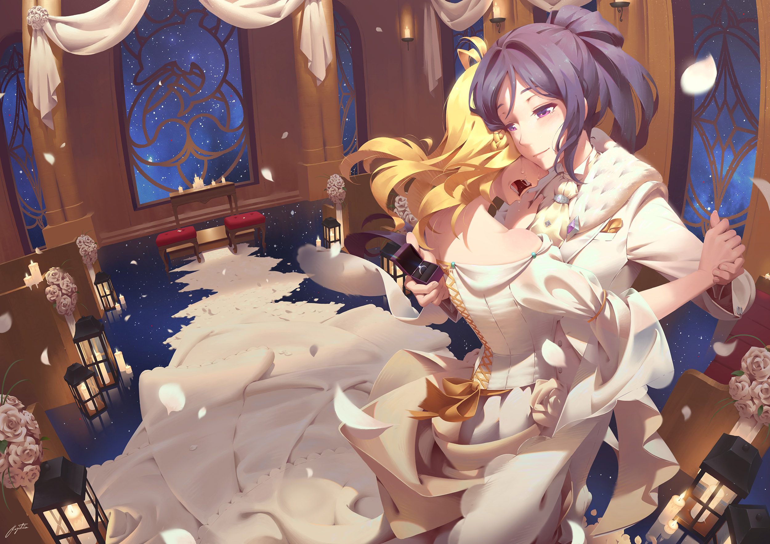 Matsuura Kanan and Ohara Mari from Love Live! Sunshine!! dancing HD Wallpaper