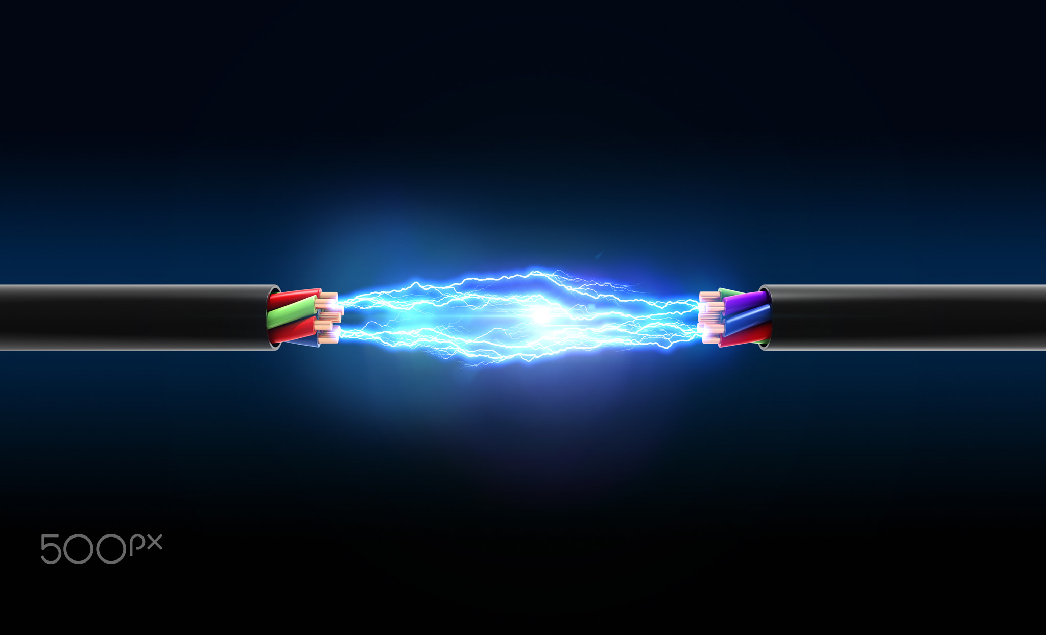 Electrical Spark Between Two Cables HD Wallpaper