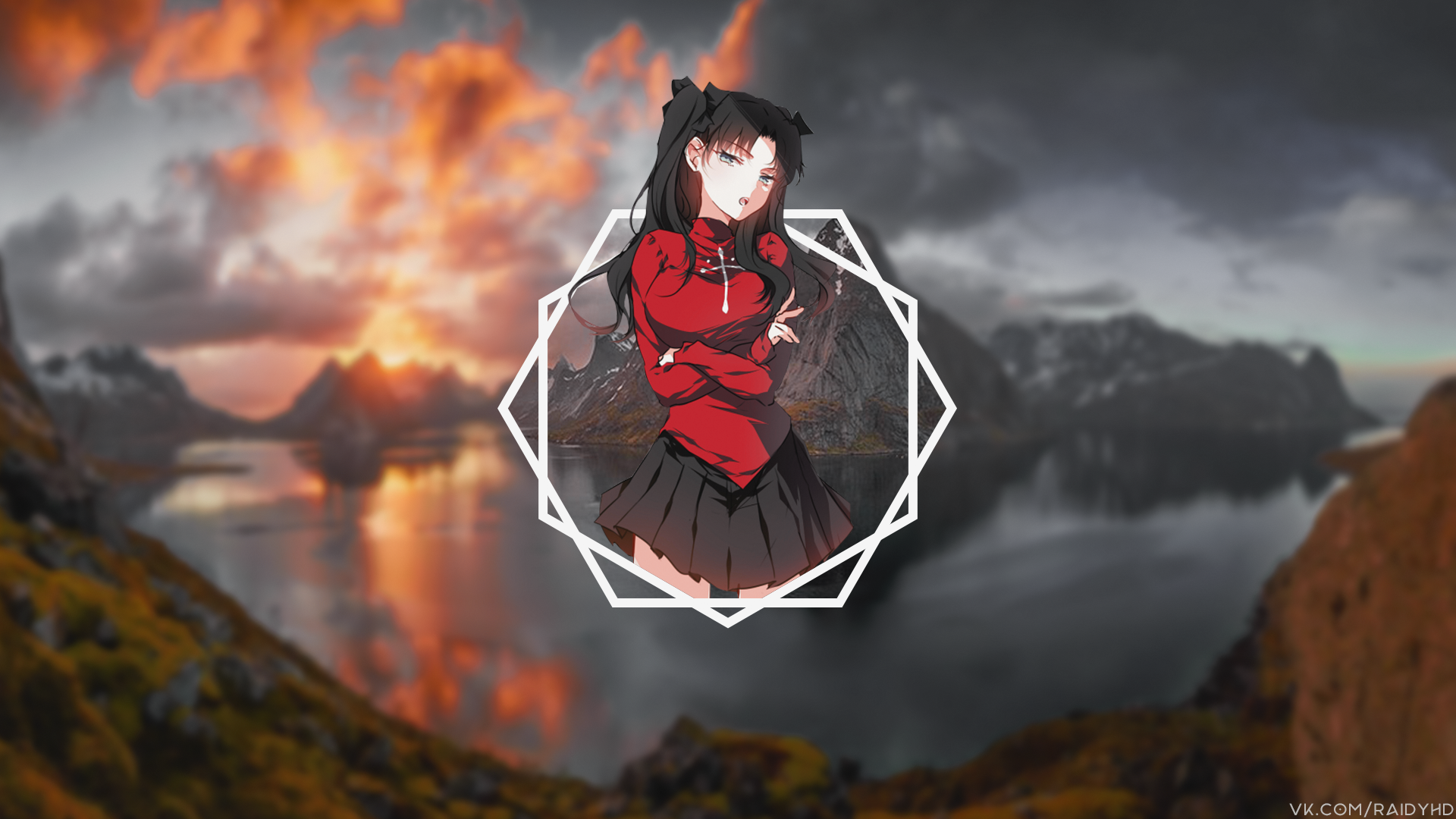 Tohsaka Rin from Fate/stay night HD Wallpaper