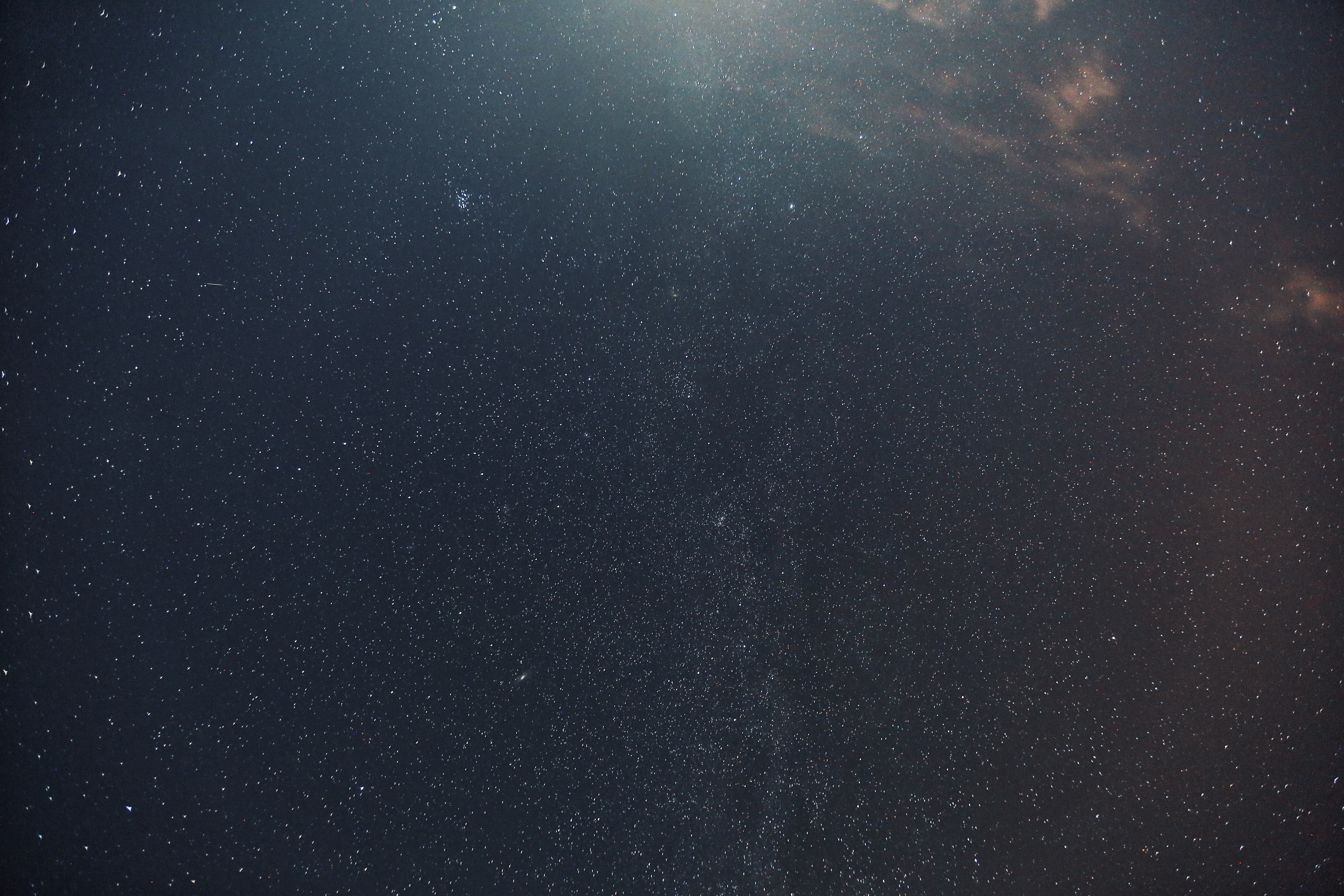 Night sky full of stars and clouds HD Wallpaper
