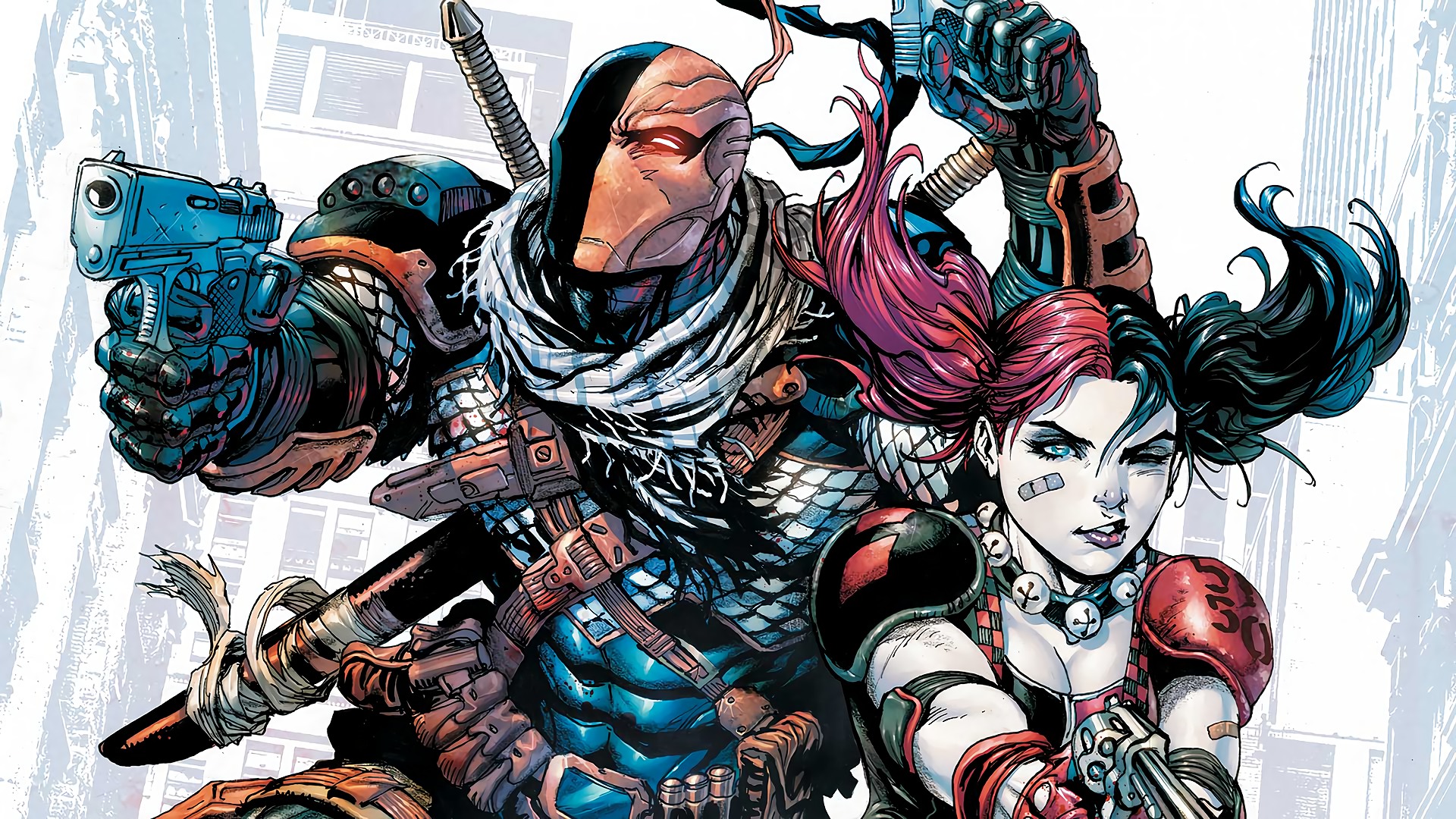 Deathstroke and Harley Quinn from DC Comics HD Wallpaper