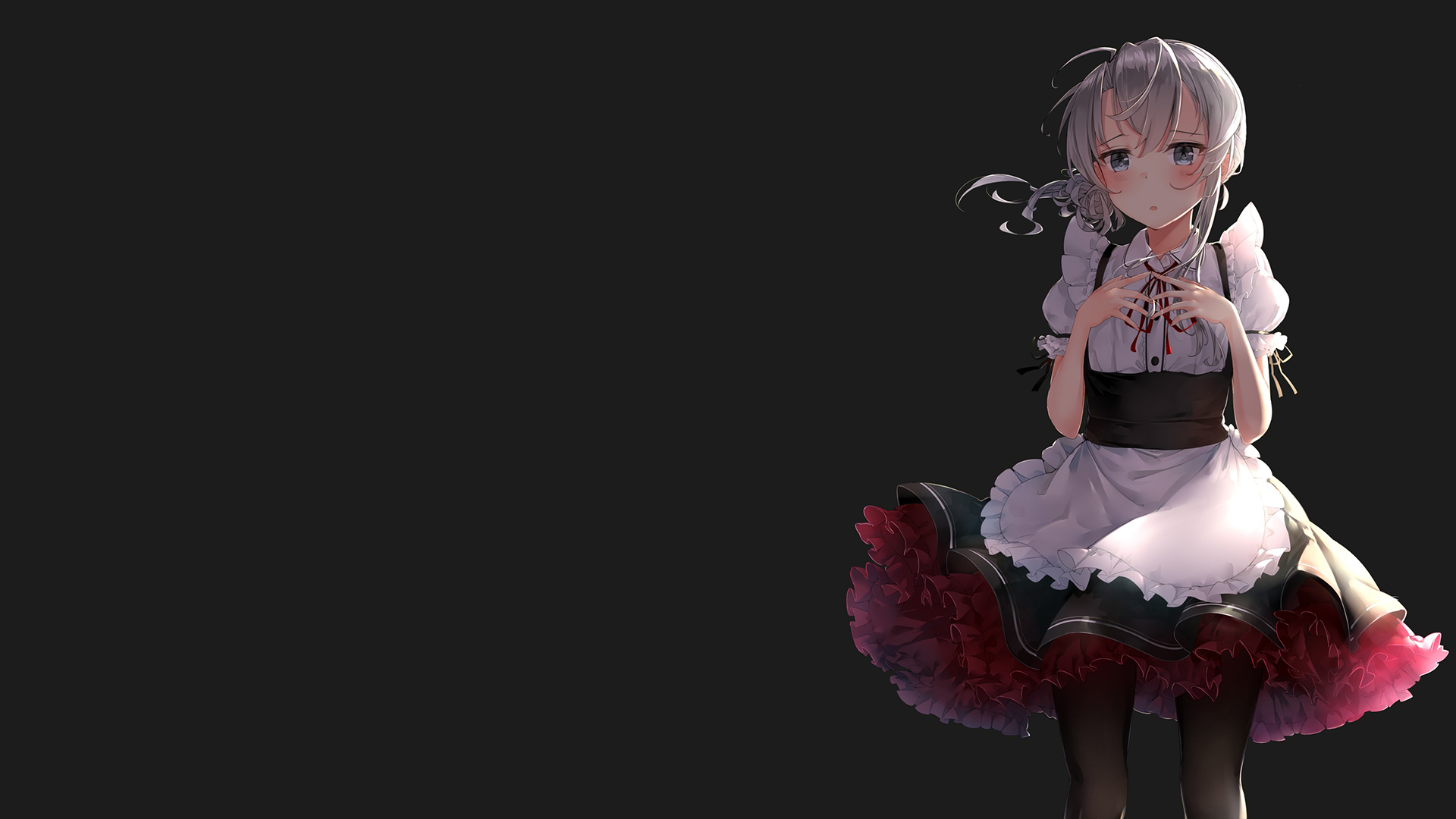 Anime girl in maid outfit HD Wallpaper