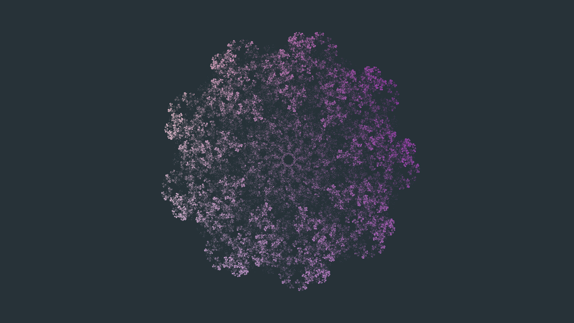 Fractal pattern with purple and pink gradient HD Wallpaper
