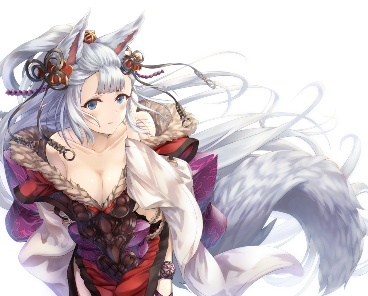 Socie from Granblue Fantasy with fox ears and tail HD Wallpaper