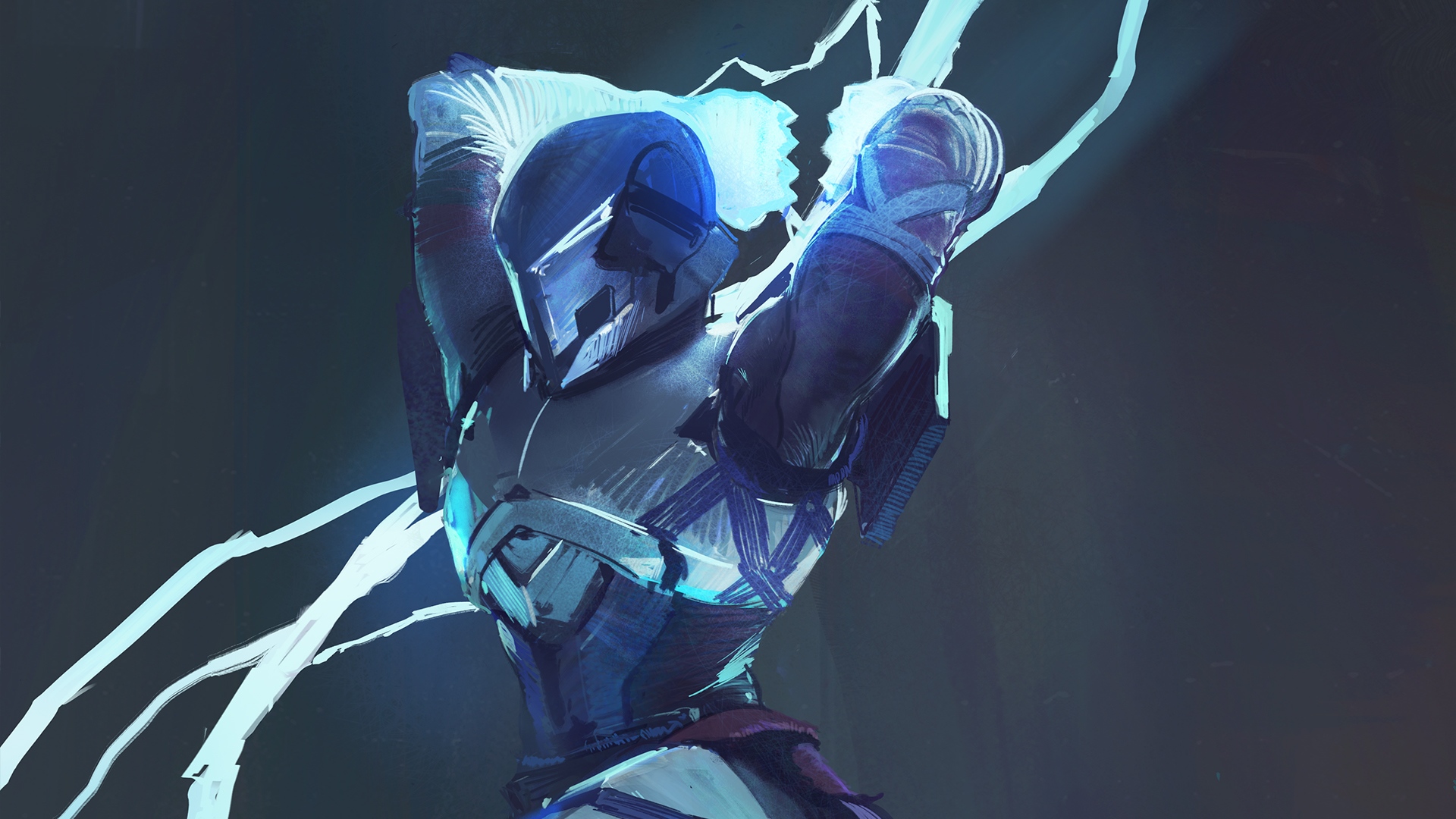 Destiny 2 Titan with lightning HD Wallpaper