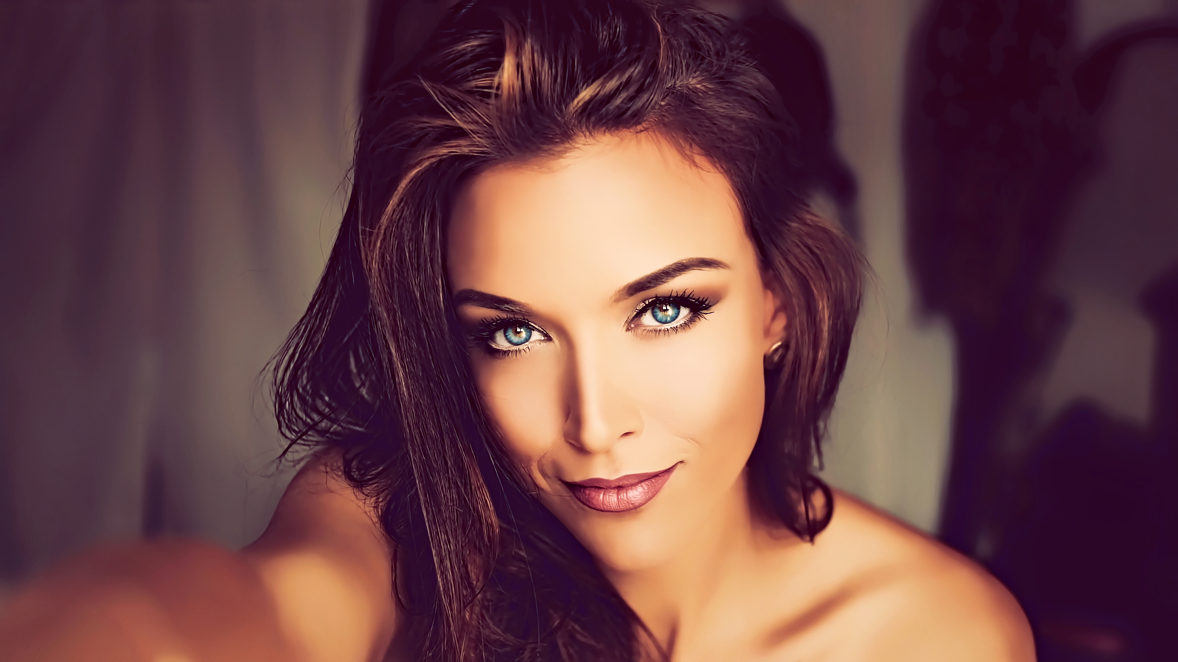 Portrait of Gina Carla, a woman HD Wallpaper