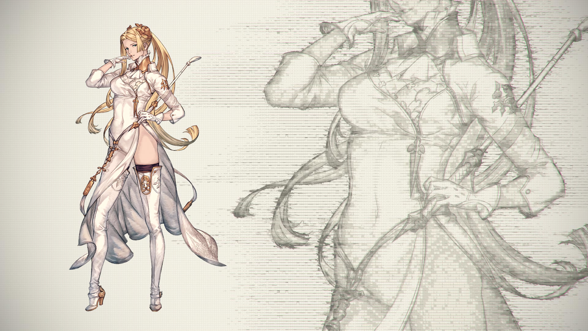 blonde, drawing, NieR, Nier: Automata HD Wallpaper