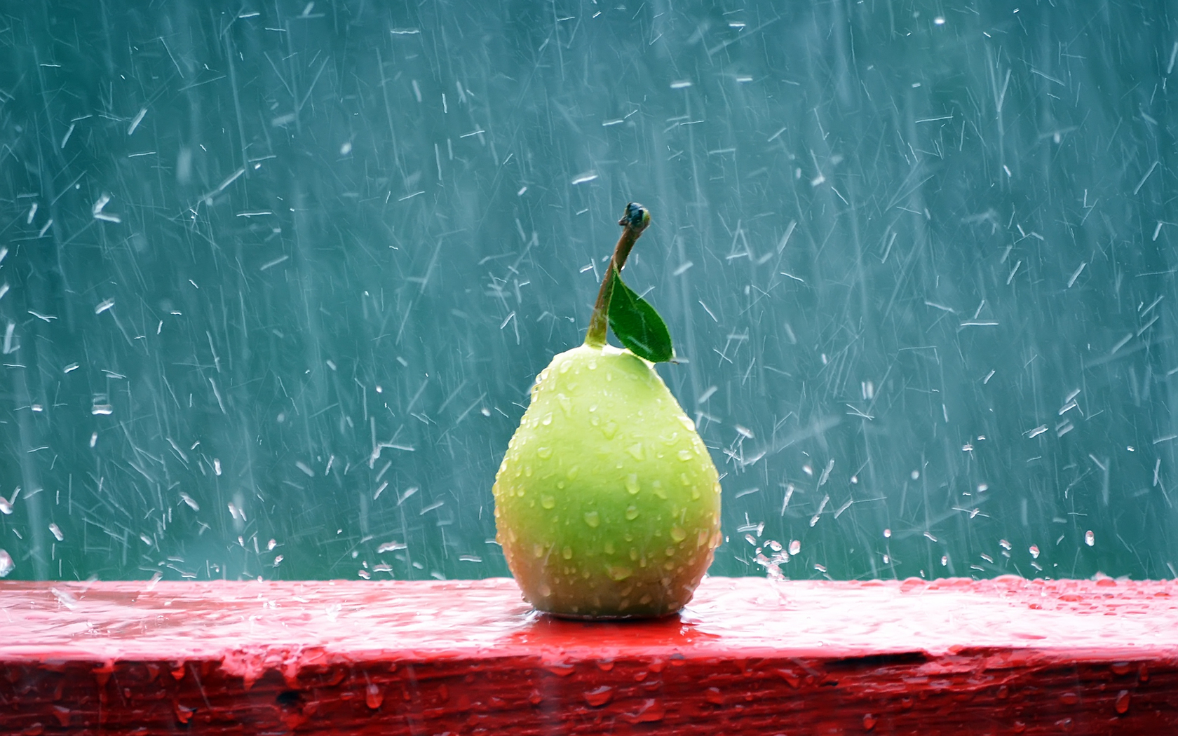 pears, rain HD Wallpaper