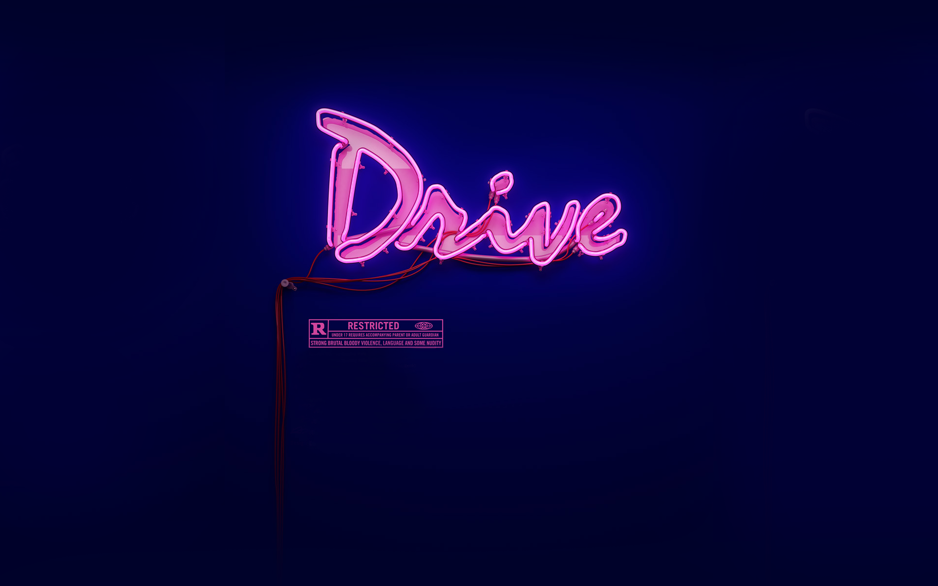 Drive neon sign with R rating HD Wallpaper