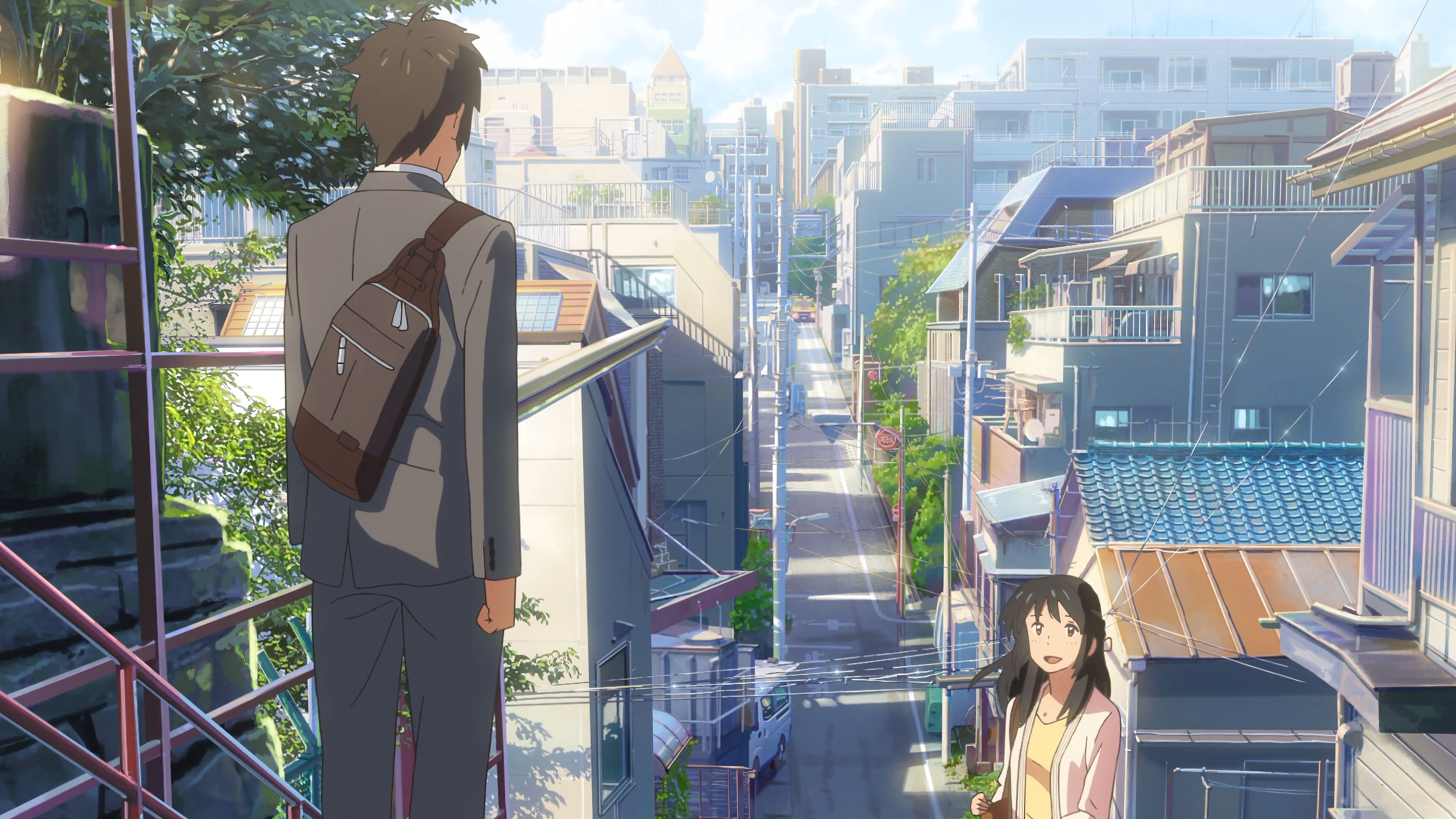 Taki and Mitsuha from Kimi no Na Wa HD Wallpaper