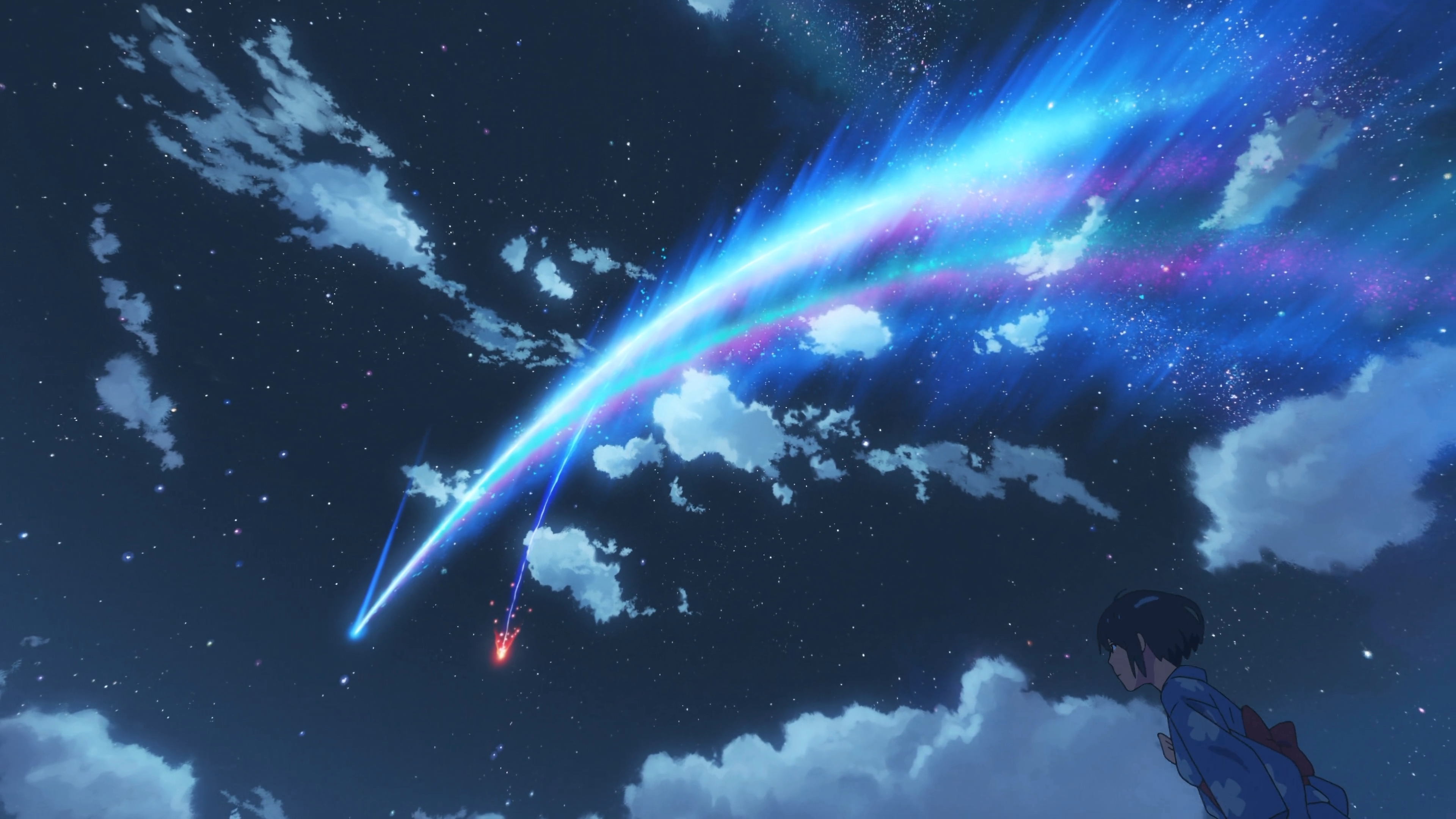 Mitsuha Miyamizu and Taki Tachibana from Kimi no Na Wa HD Wallpaper