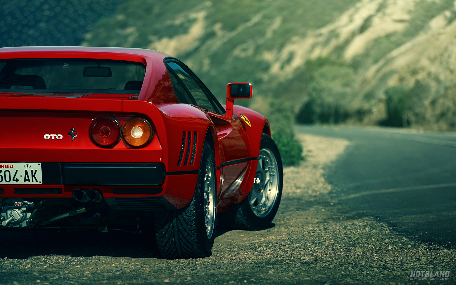 Red Ferrari 288 GTO on a Road HD Wallpaper