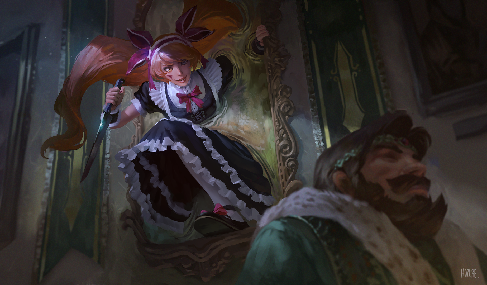 Alice from American McGee's Alice in a painting HD Wallpaper