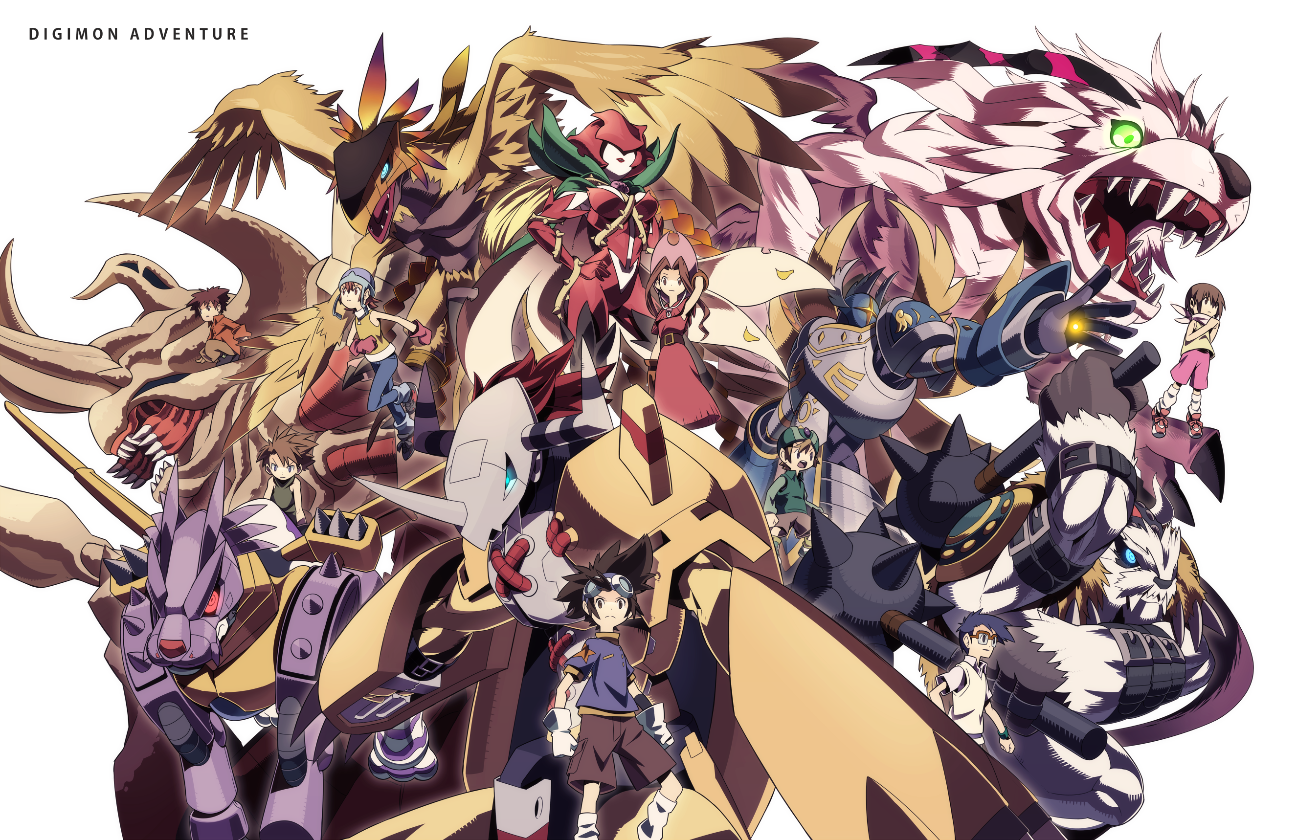 Digimon Adventure characters and Digimon HD Wallpaper