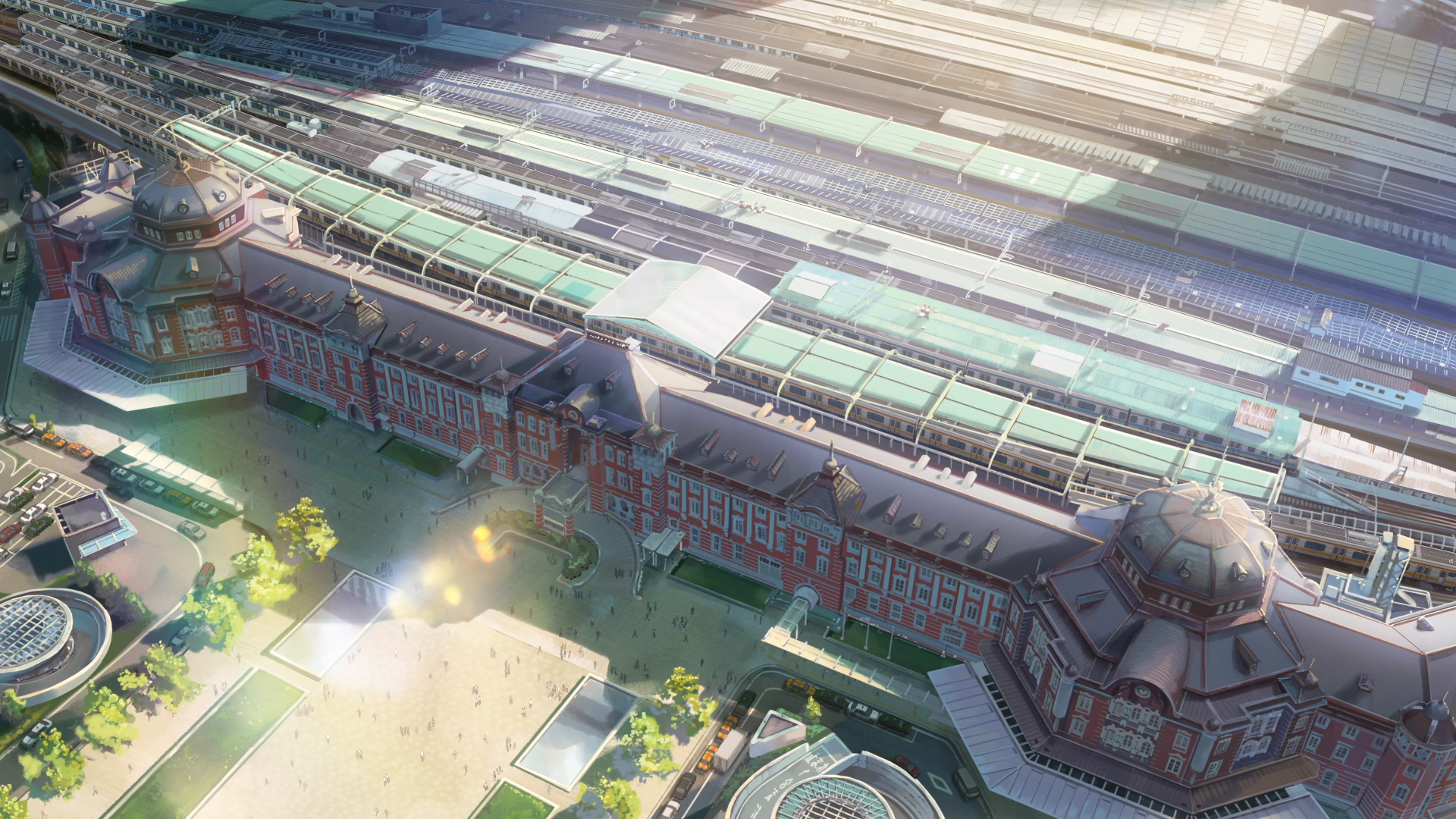 Tokyo Station from Kimi no Na Wa HD Wallpaper