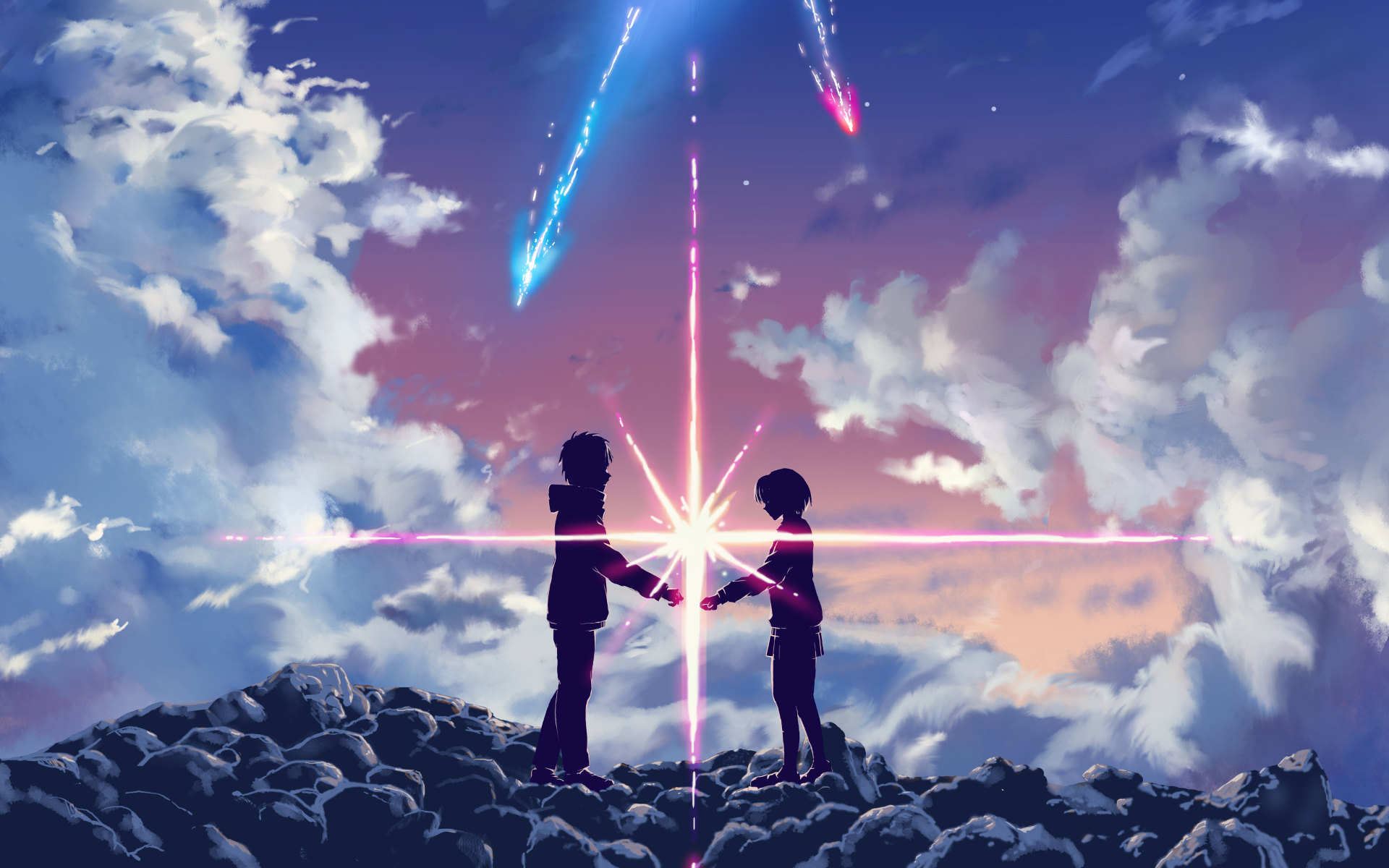 Mitsuha and Taki from Your Name HD Wallpaper