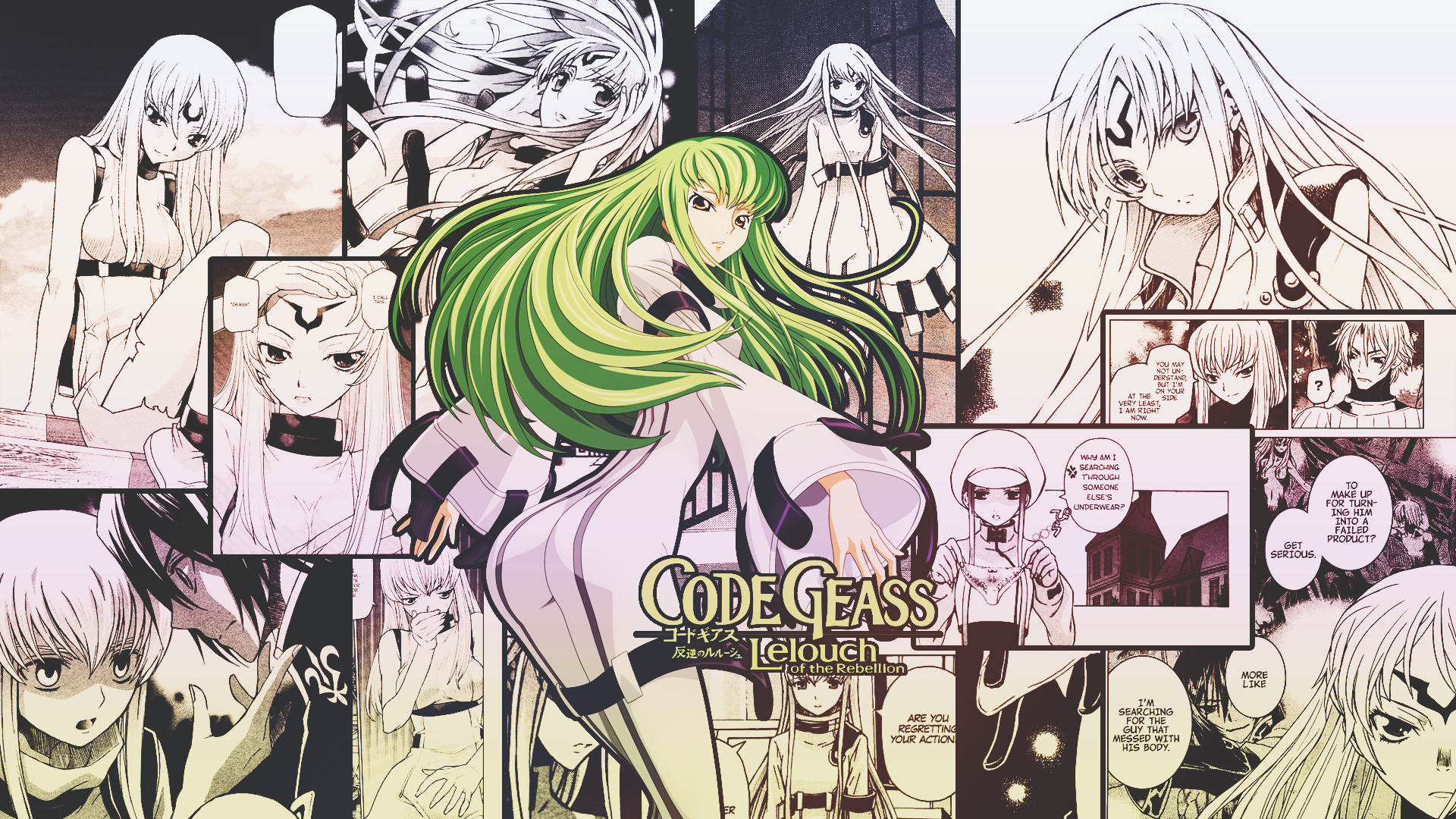 Code Geass: Lelouch of the Rebellion C.C. Collage HD Wallpaper