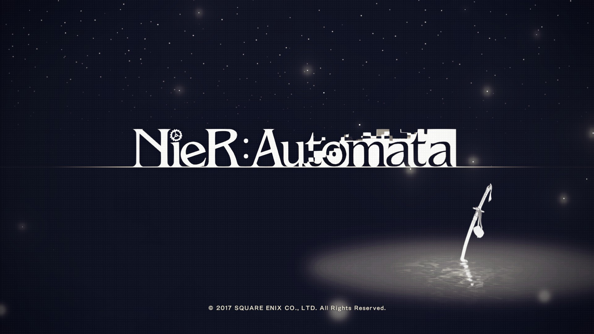 NieR: Automata video game title screen HD Wallpaper