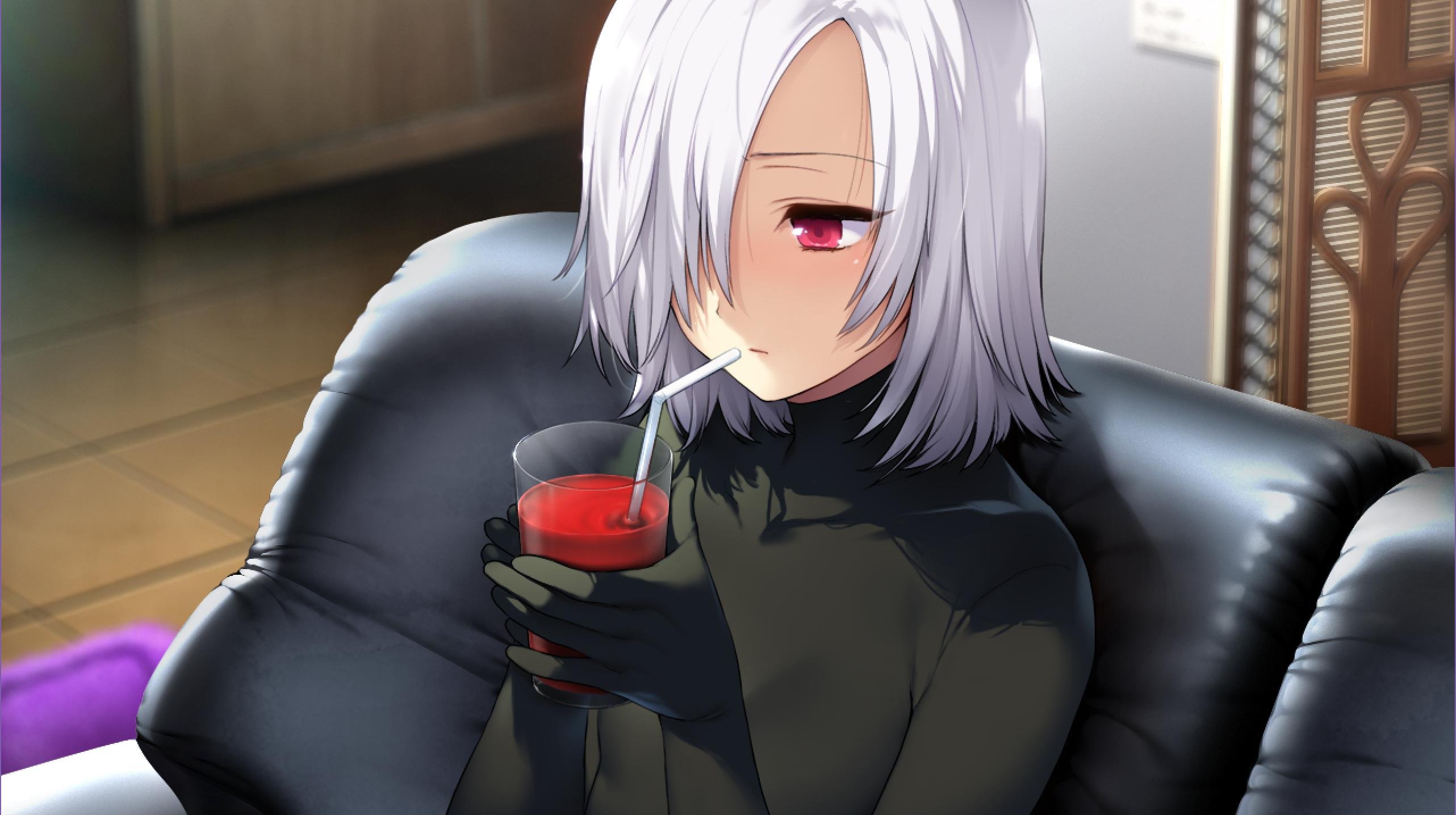 Velvet from Akeiro Kaikitan drinking HD Wallpaper