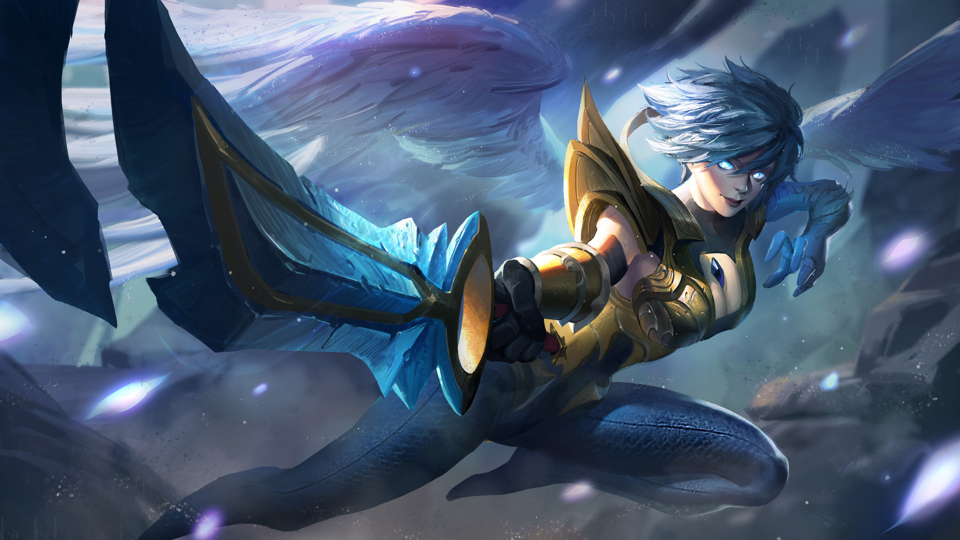 Riven from League of Legends with a sword HD Wallpaper