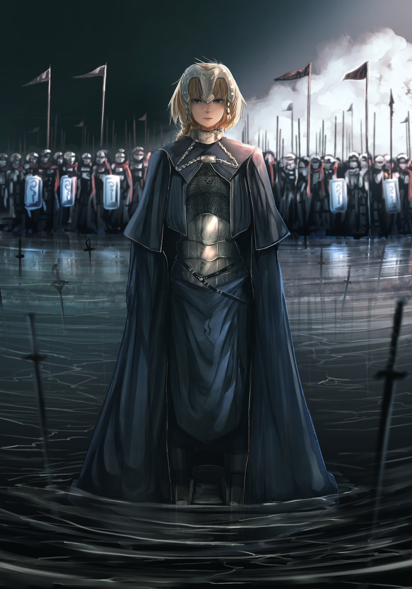 Jeanne d'Arc from Fate/Apocrypha in armor HD Wallpaper