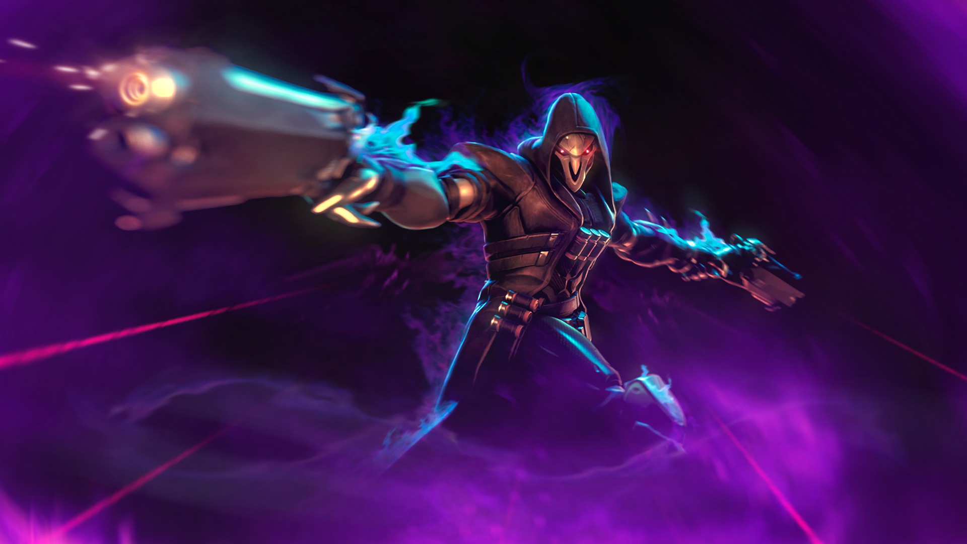 Reaper from Overwatch with shotguns HD Wallpaper