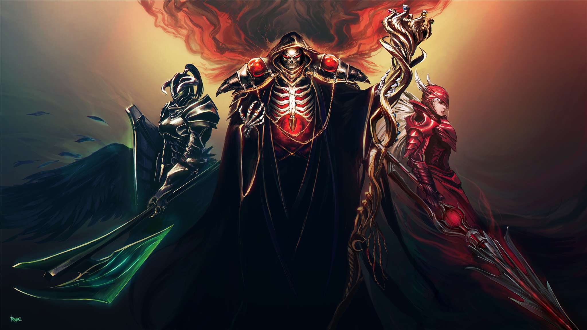 illustration, effects, Overlord (anime) HD Wallpaper