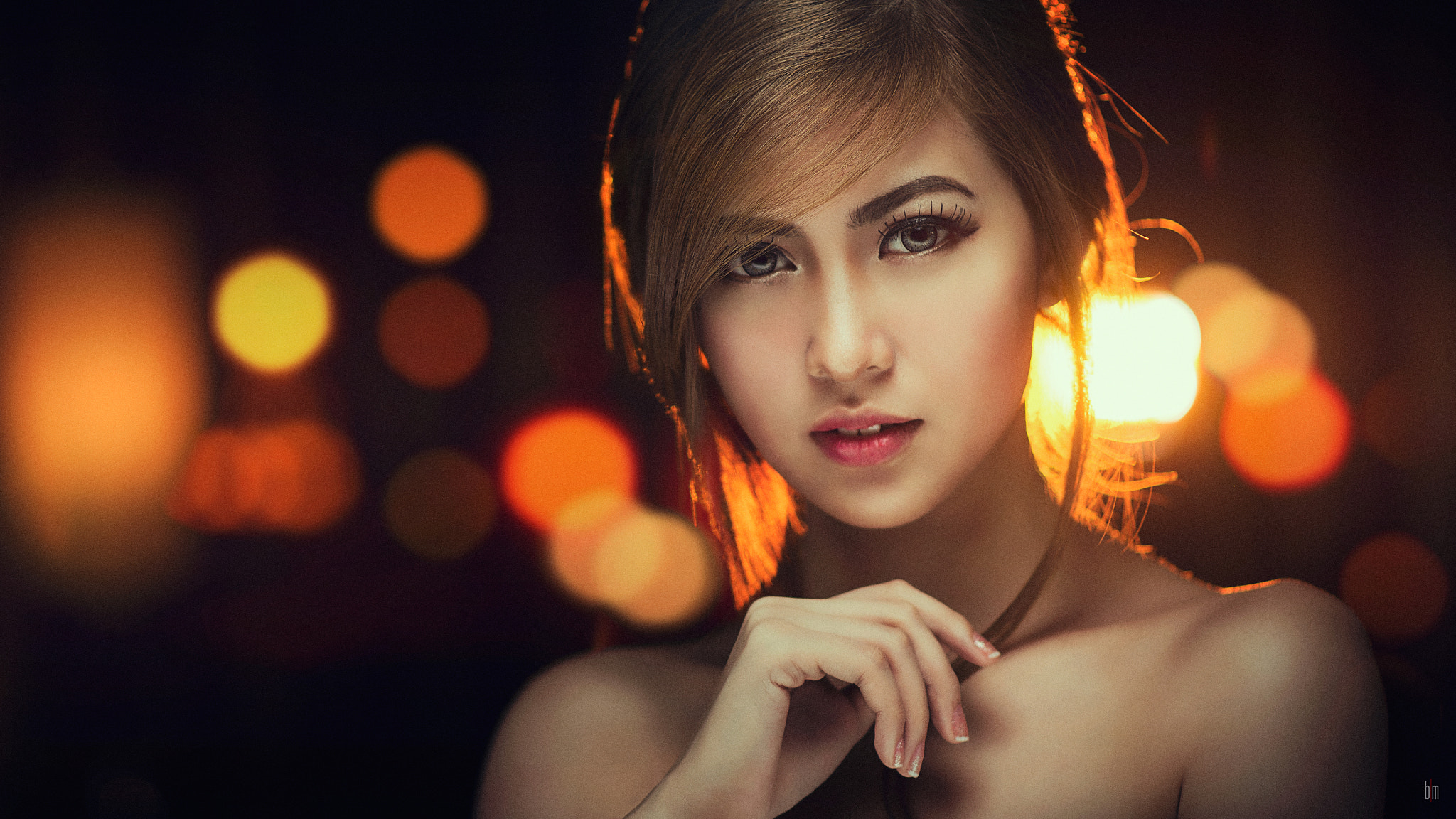 Asian woman Kimberlee Arcillas looking at viewer HD Wallpaper