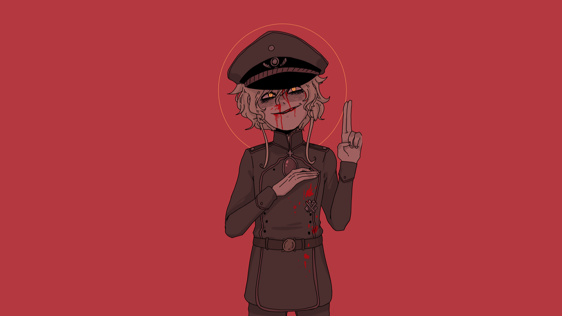 Tanya Degurechaff from Youjo Senki with blood HD Wallpaper