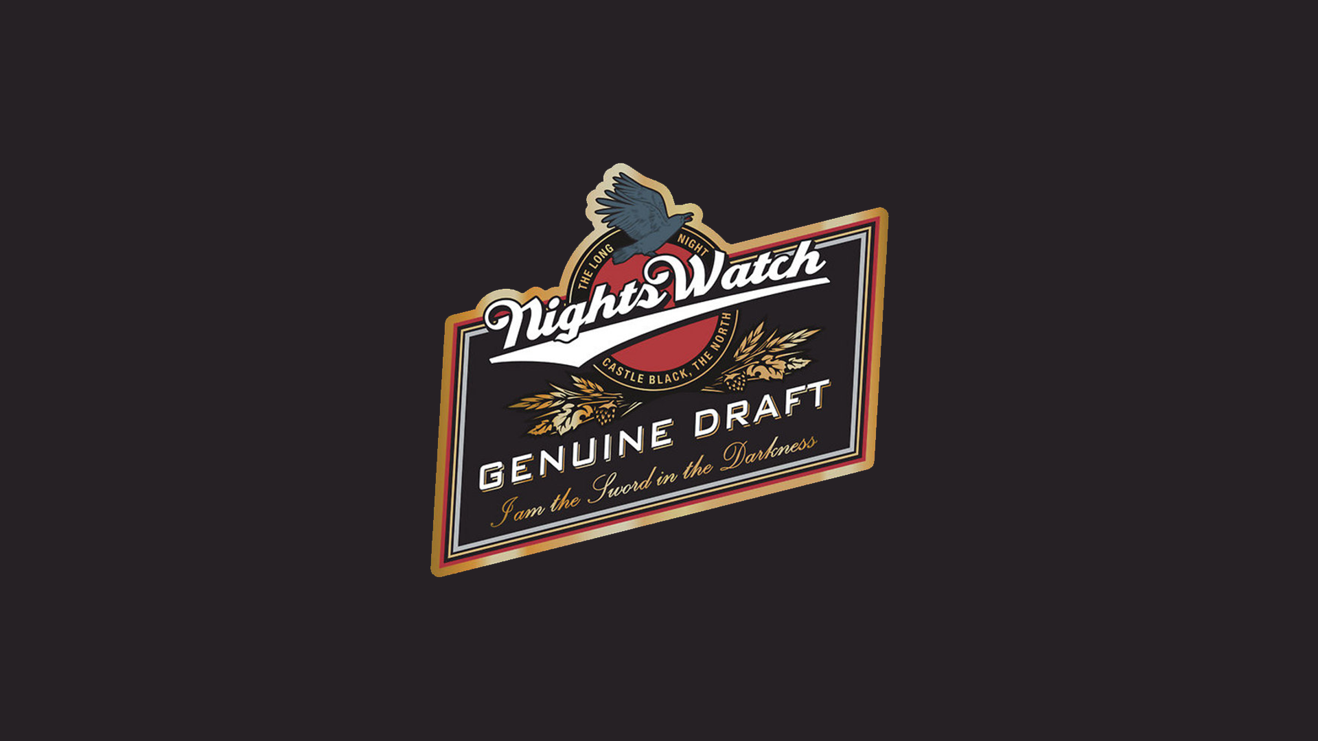 Nights Watch Genuine Draft Beer Label HD Wallpaper