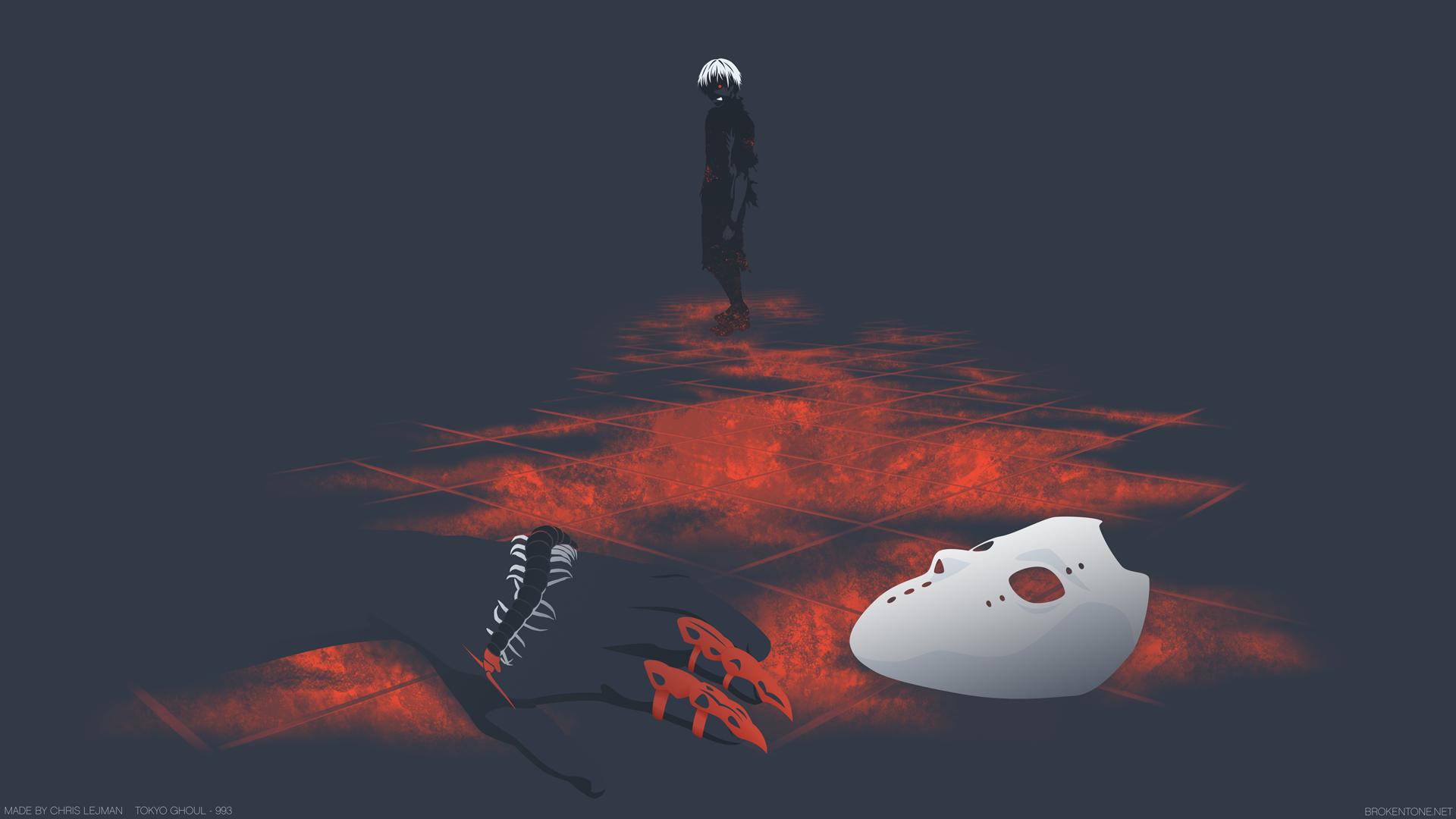 Kaneki Ken from Tokyo Ghoul with mask and kagune HD Wallpaper