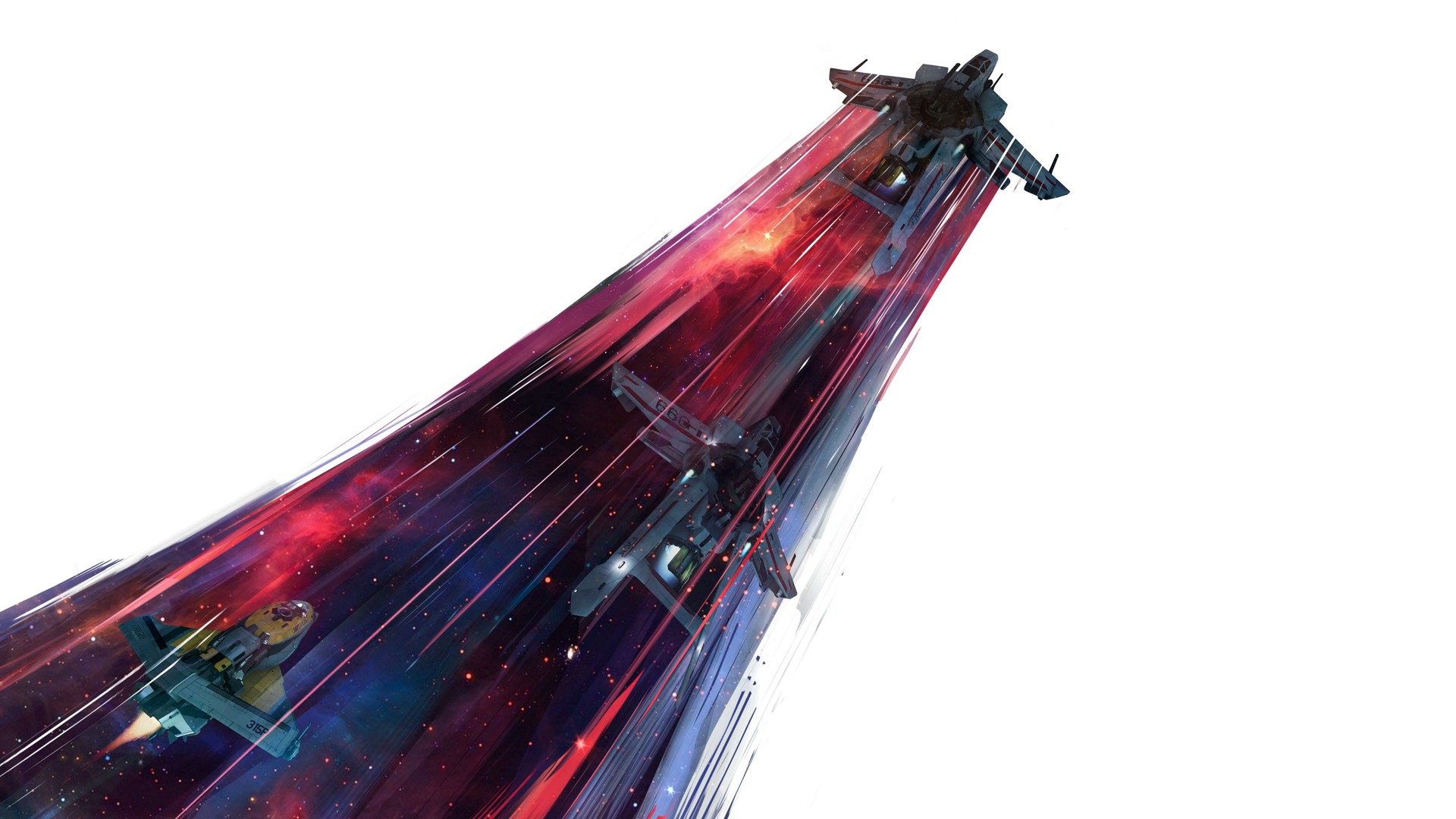 Star Citizen spaceships in hyperspace HD Wallpaper