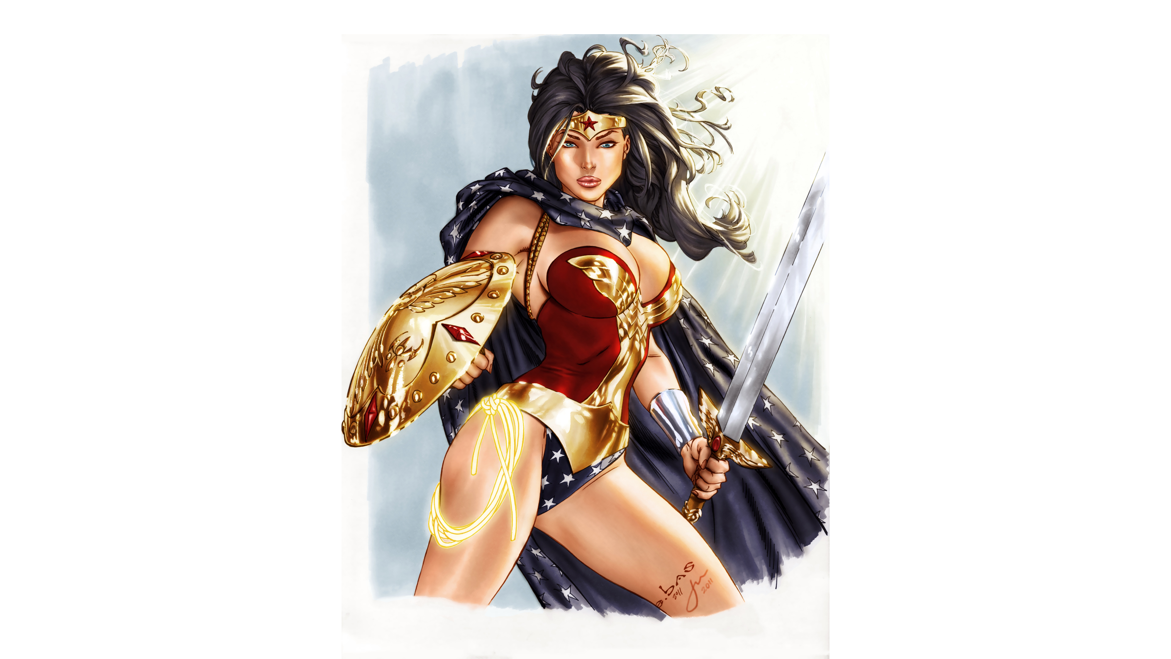 Wonder Woman from DC Comics illustration HD Wallpaper