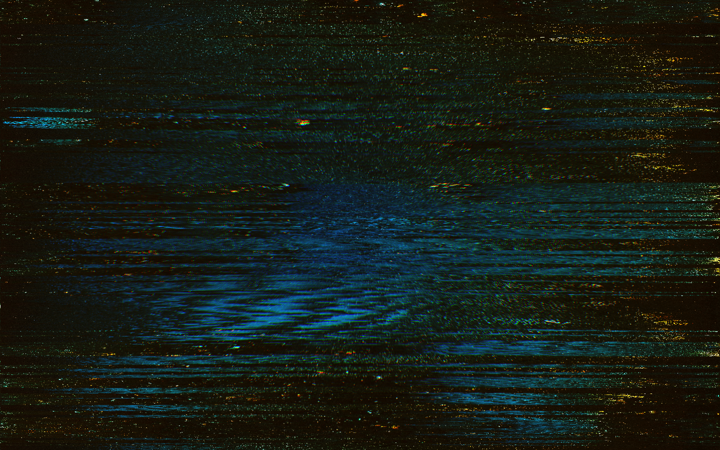 Abstract glitch art with horizontal lines and blue hues HD Wallpaper