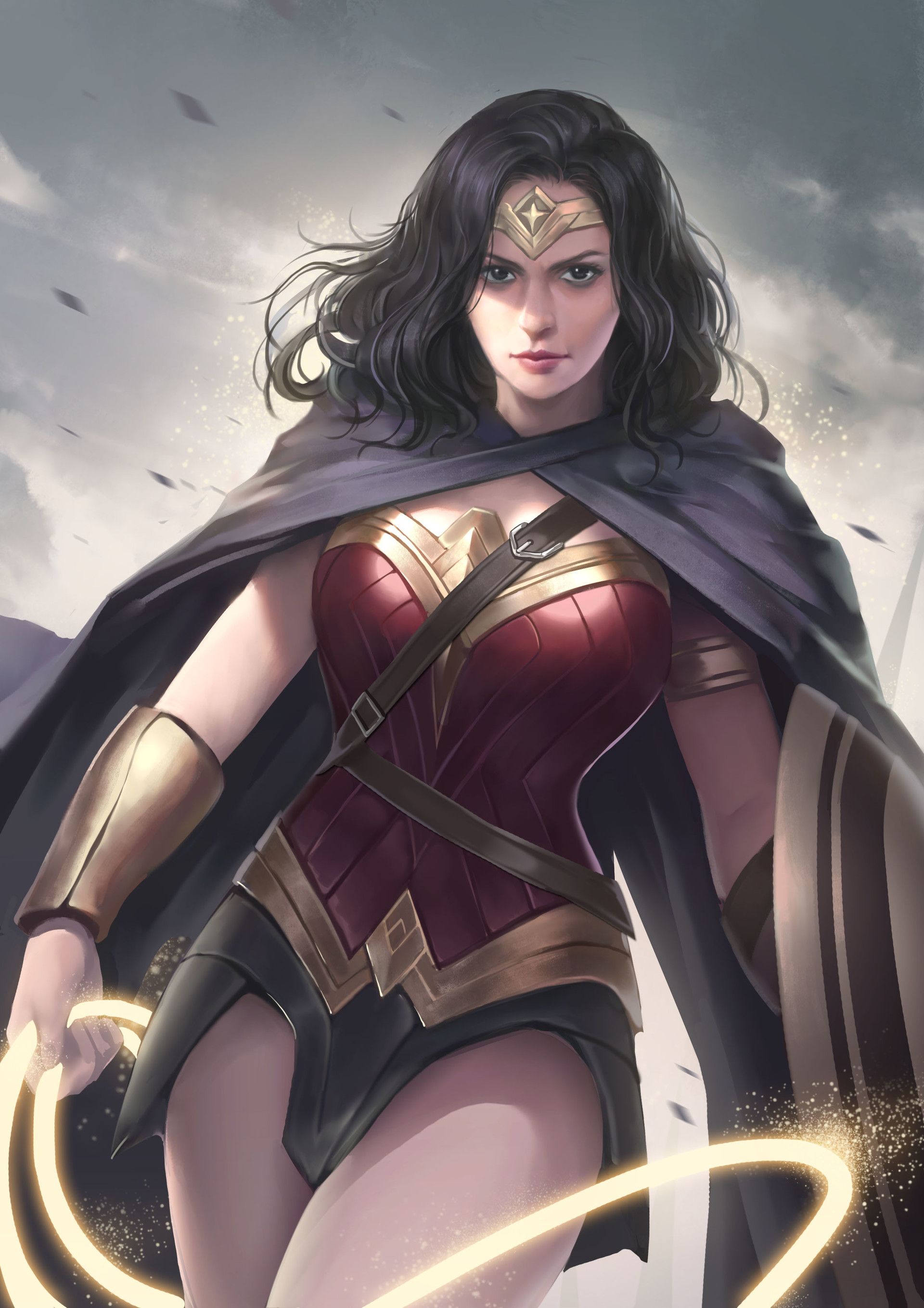 Wonder Woman with Lasso of Truth HD Wallpaper