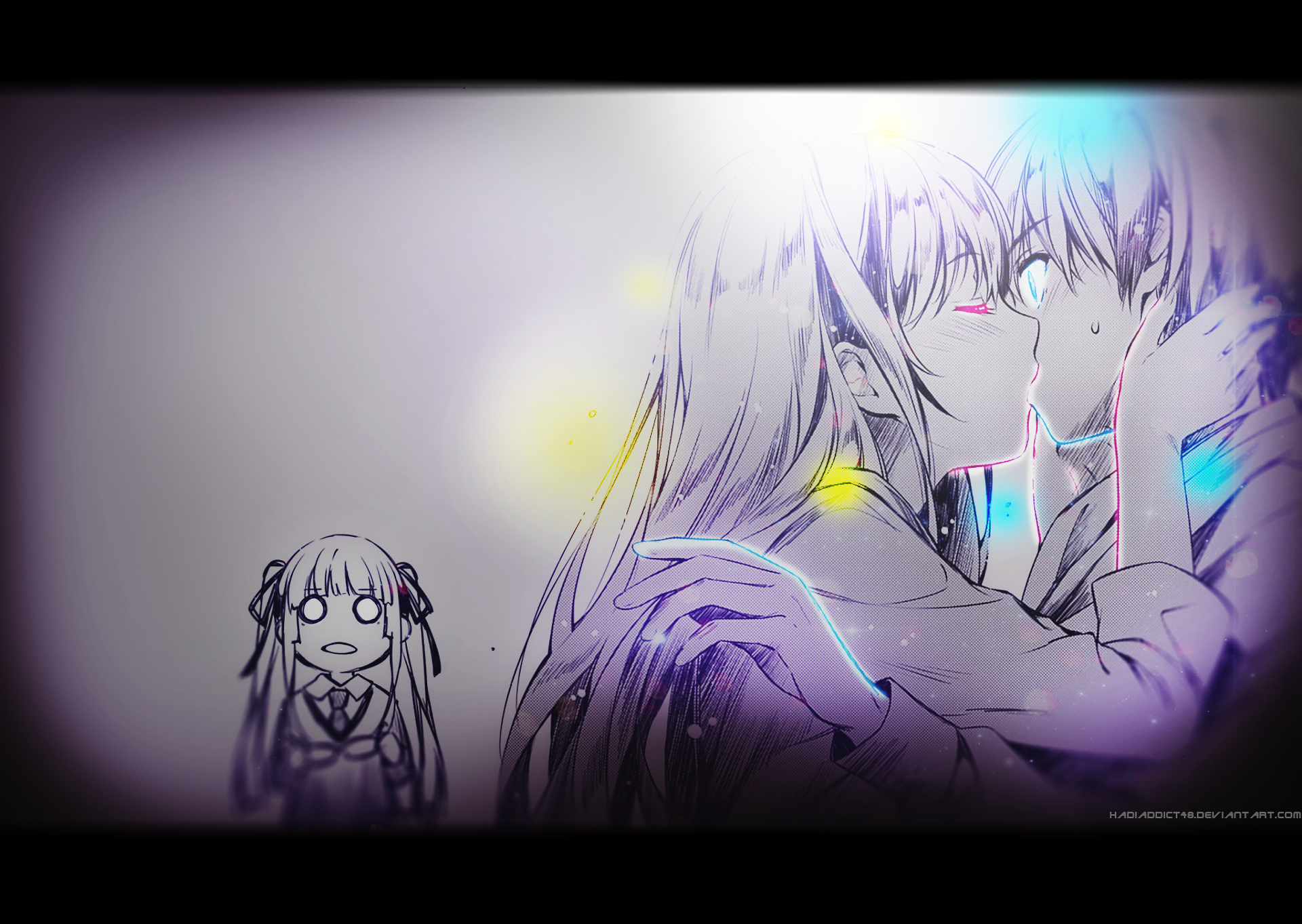 Eriri Spencer Sawamura and Utaha Kasumigaoka from Saenai Heroine no Sodatekata kissing HD Wallpaper